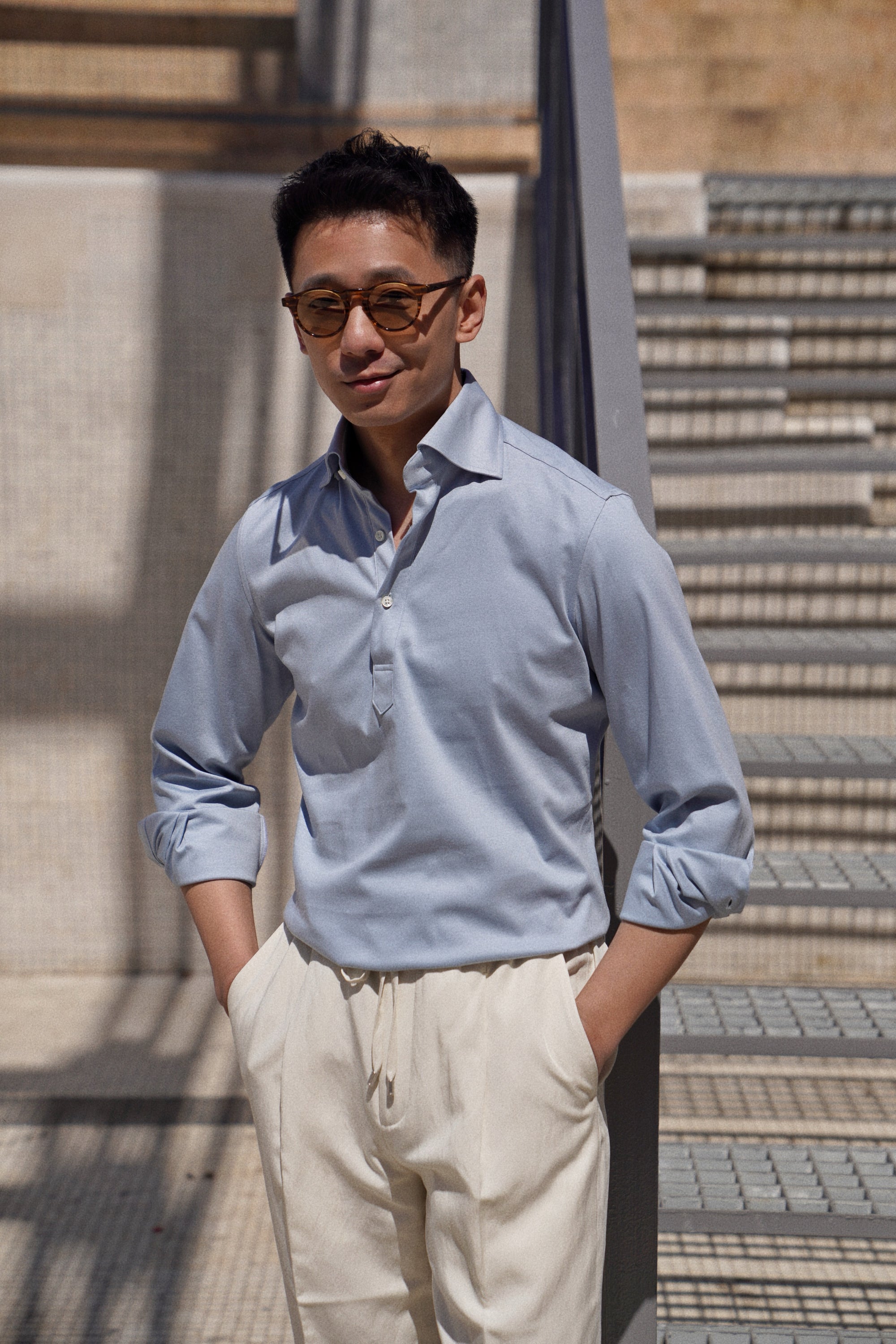 MTO Sky Blue Blending Polo Shirt