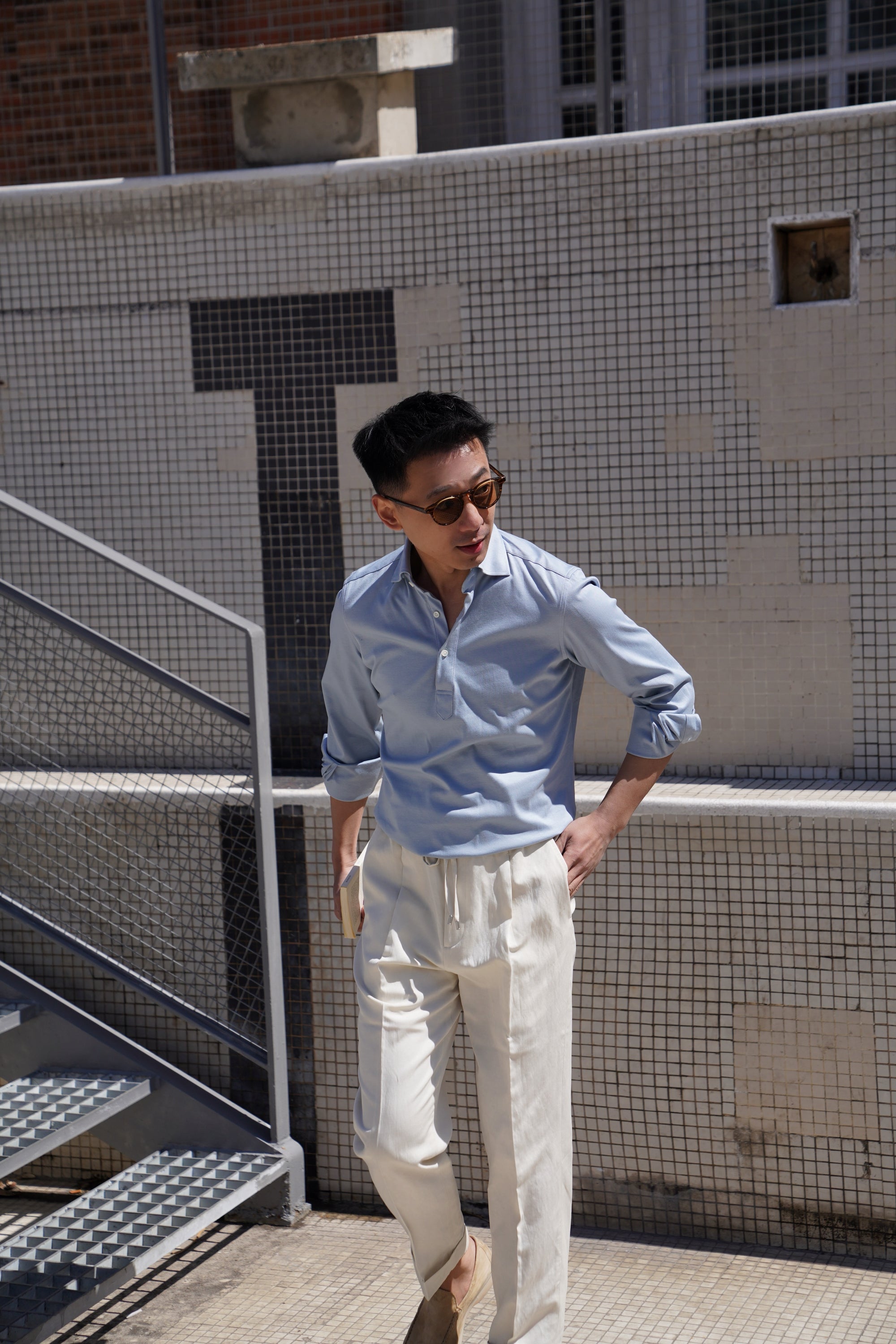 MTO Sky Blue Blending Polo Shirt