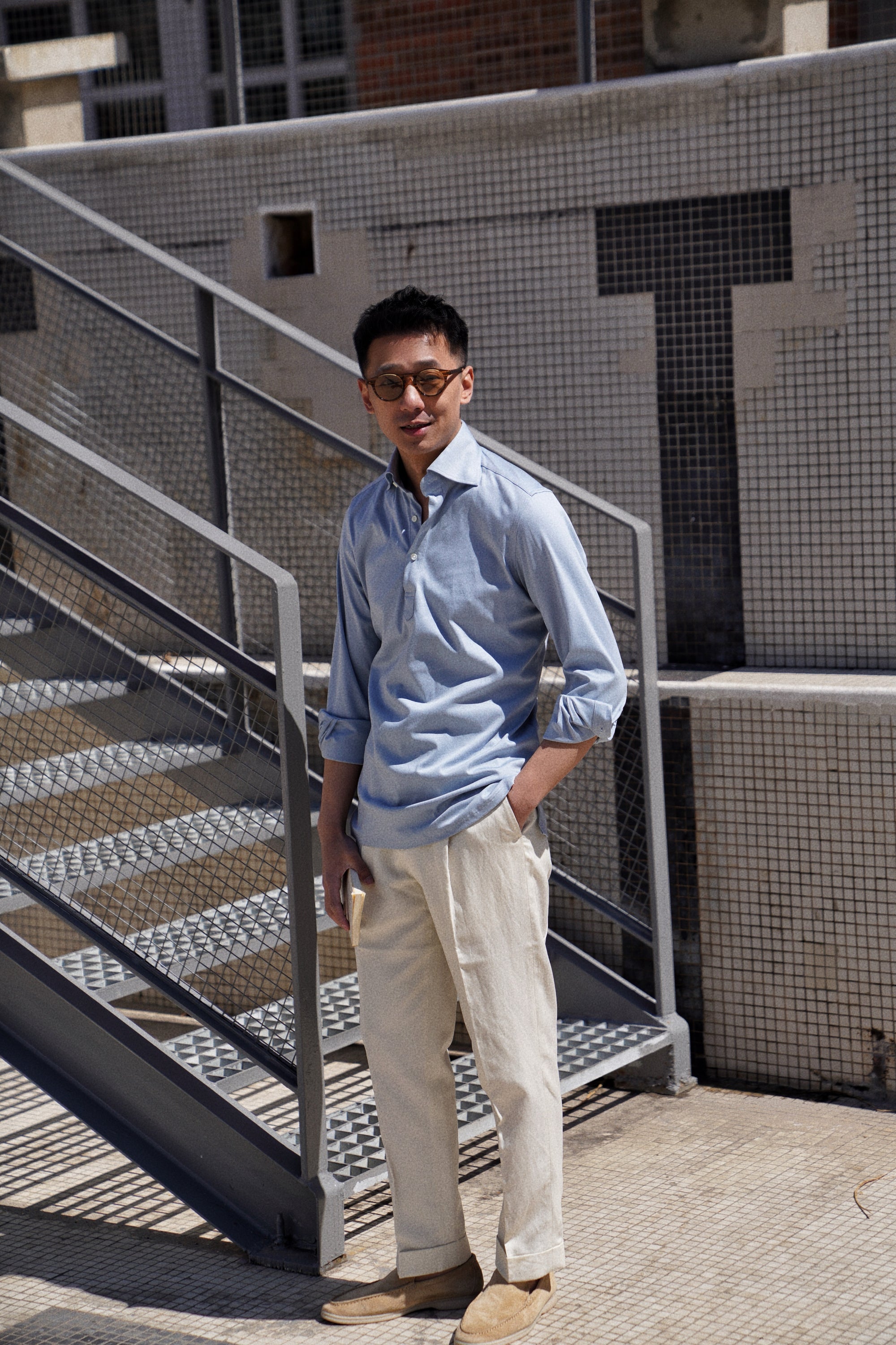 MTO Sky Blue Blending Polo Shirt