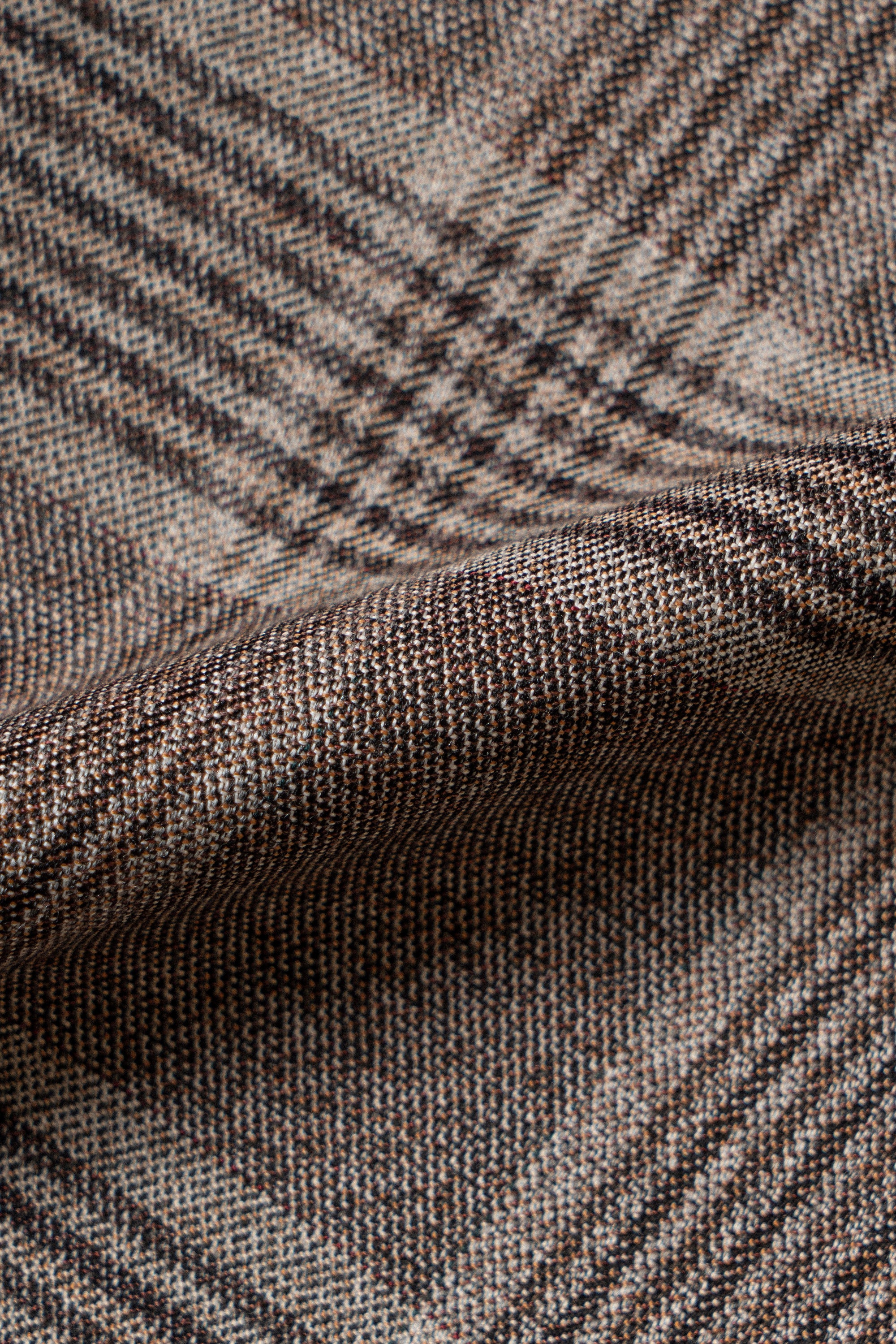 MTO Brown Sharkskin Glen Check Jacket #371