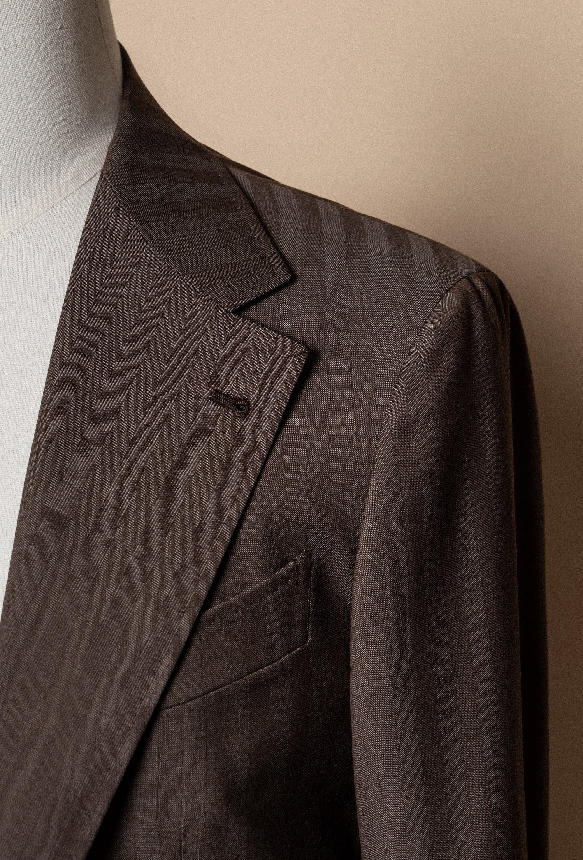 MTO Rusty Herringbone 16 Micron 140s Suit #414