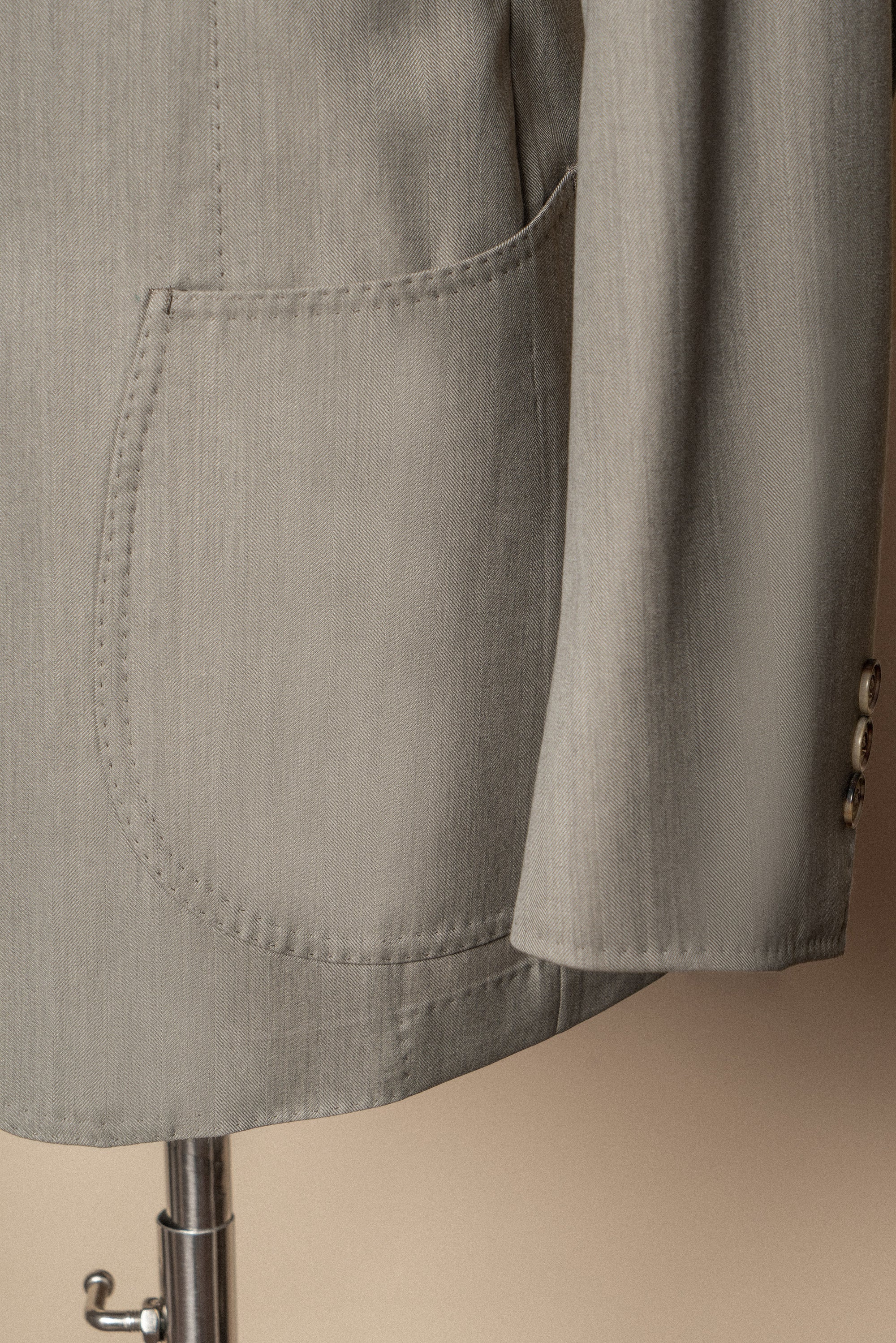 MTO Sand Herringbone 15 Micron 160s Suit #427