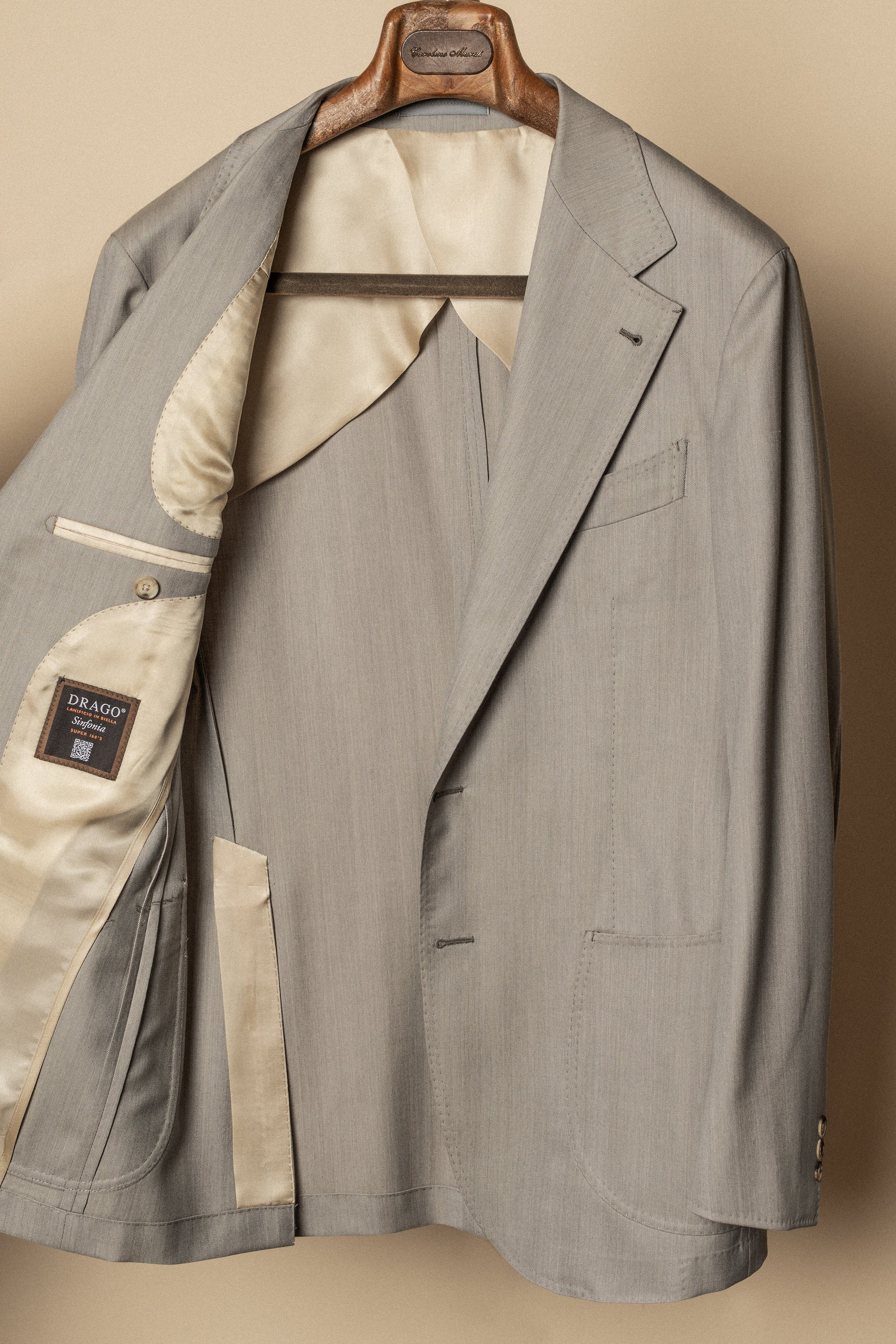 MTO Sand Herringbone 15 Micron 160s Suit #427