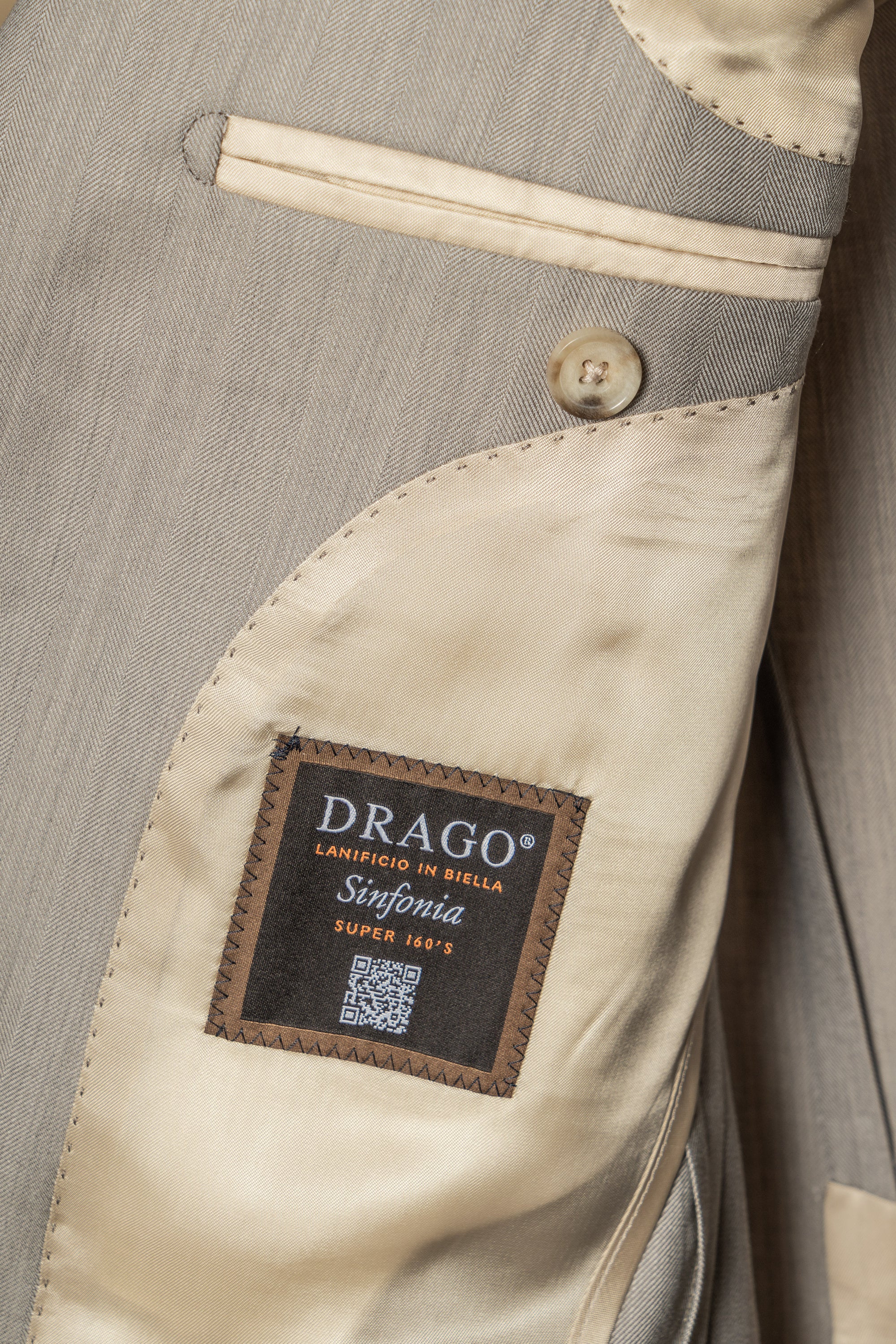 MTO Sand Herringbone 15 Micron 160s Suit #427