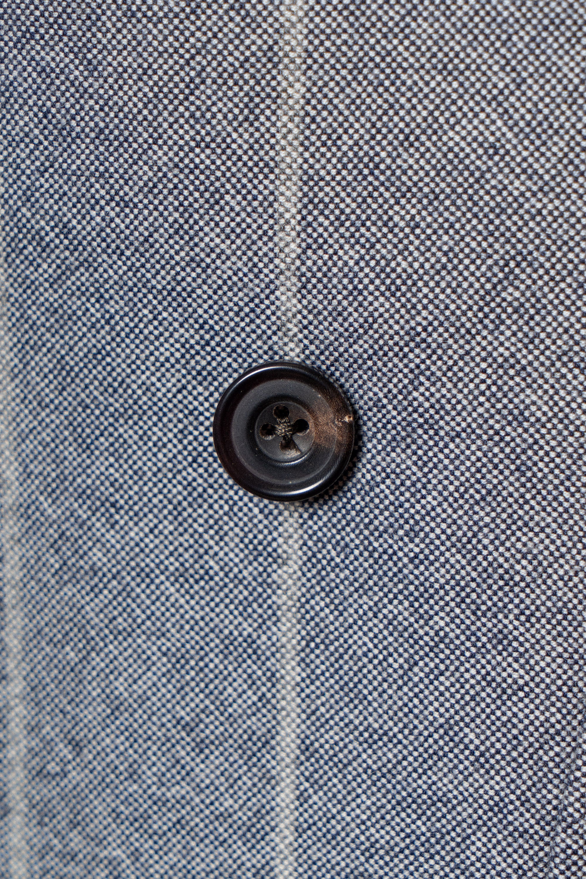 MTO Steel Blue Stripe Flannel Suit #374