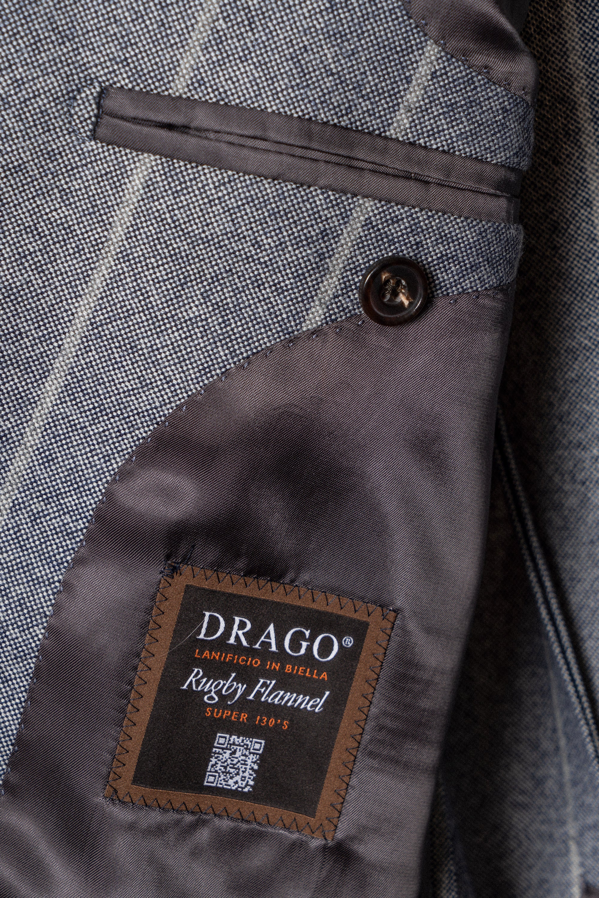 MTO Steel Blue Stripe Flannel Suit #374