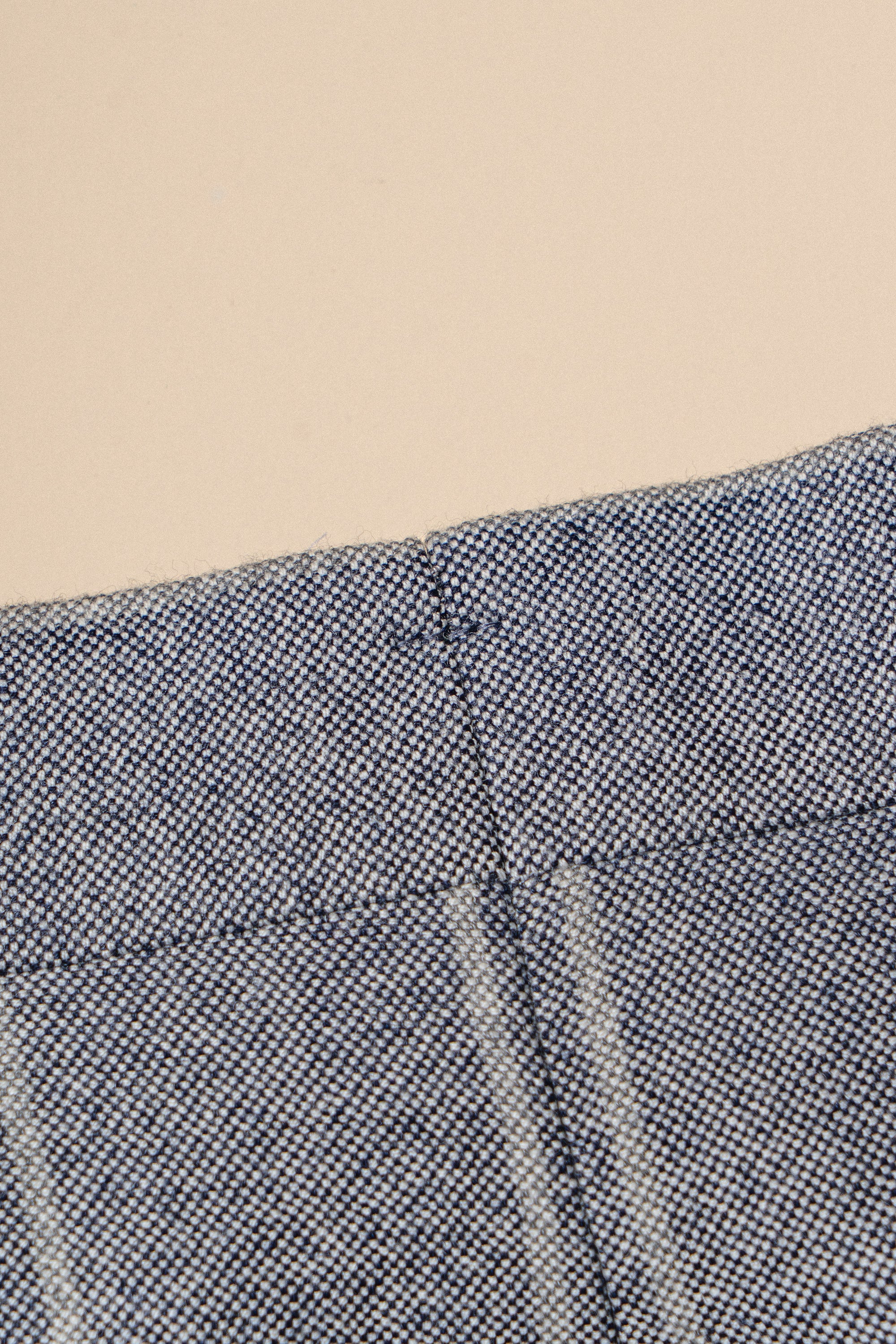 MTO Steel Blue Stripe Flannel Suit #374