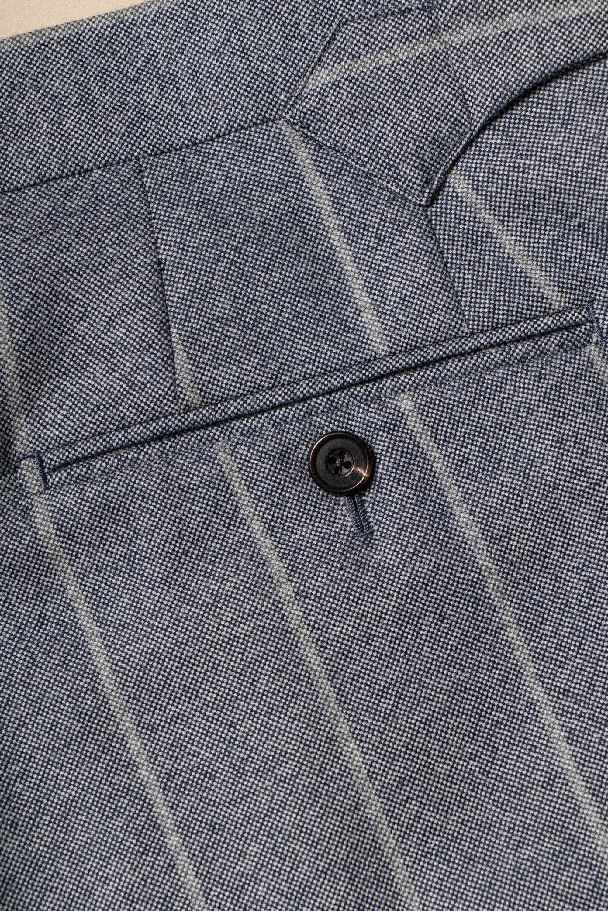 MTO Steel Blue Stripe Flannel Suit #374