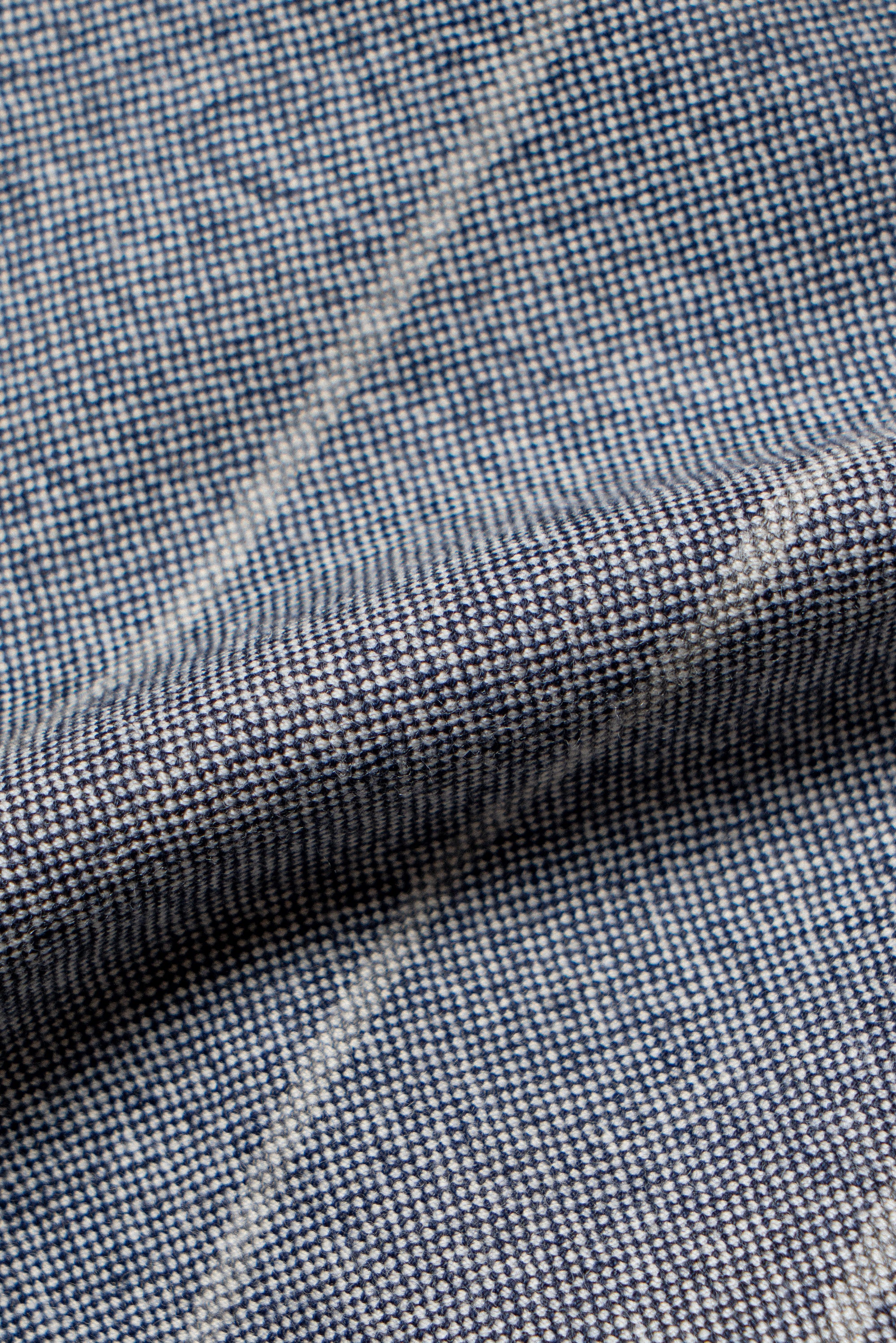 MTO Steel Blue Stripe Flannel Suit #374