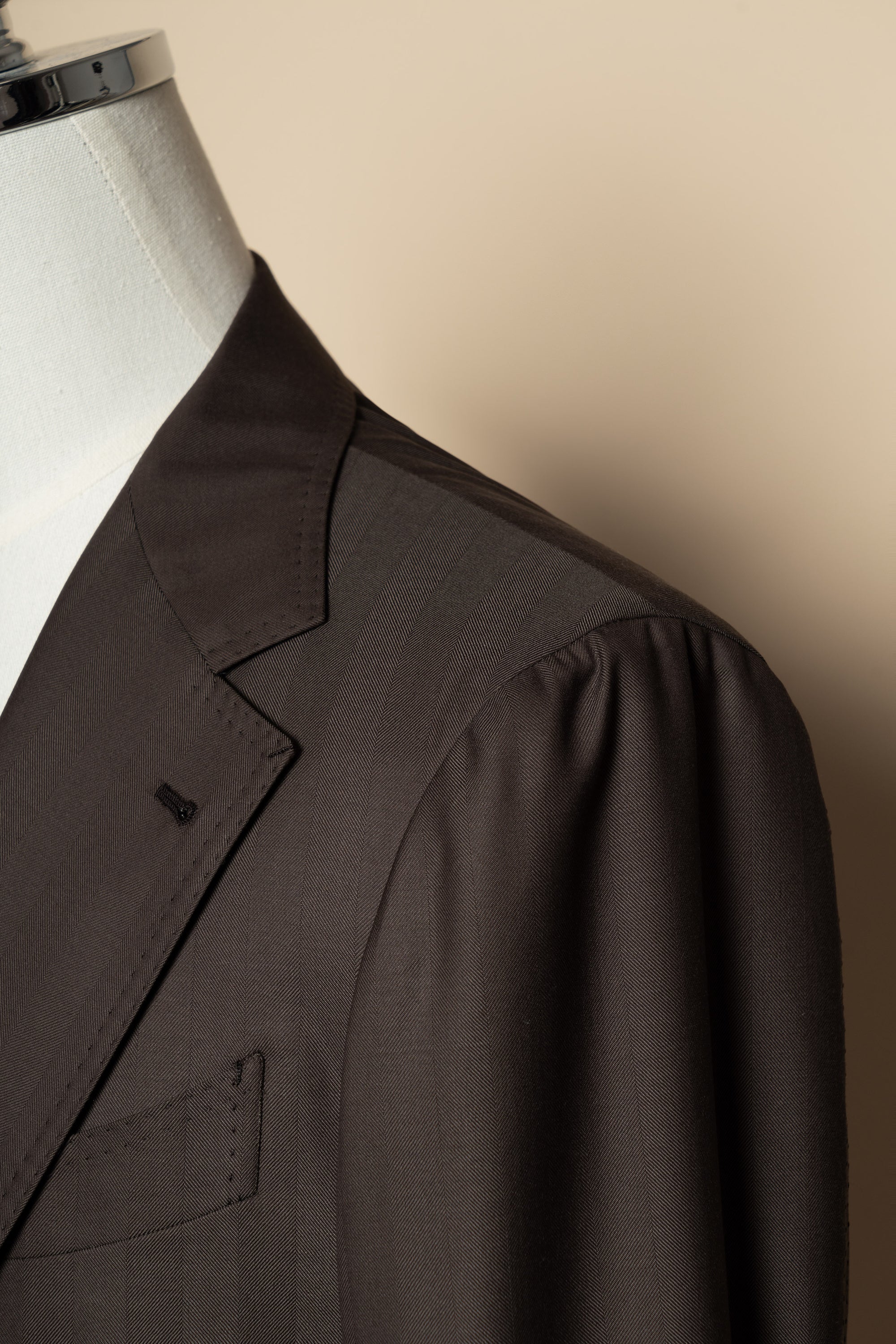 MTO Brown Herringbone 15 Micron 160s Suit #428