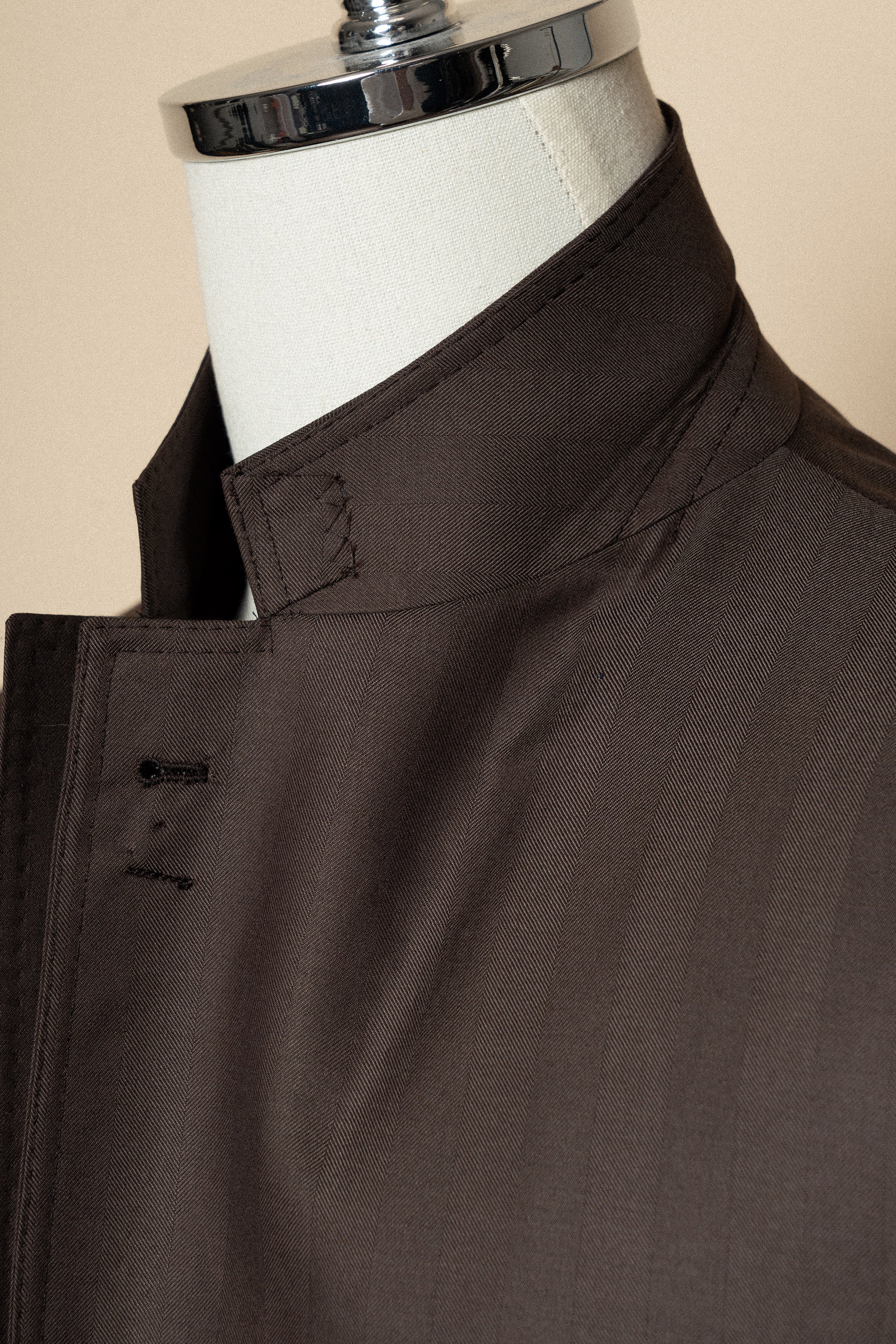 MTO Brown Herringbone 15 Micron 160s Suit #428