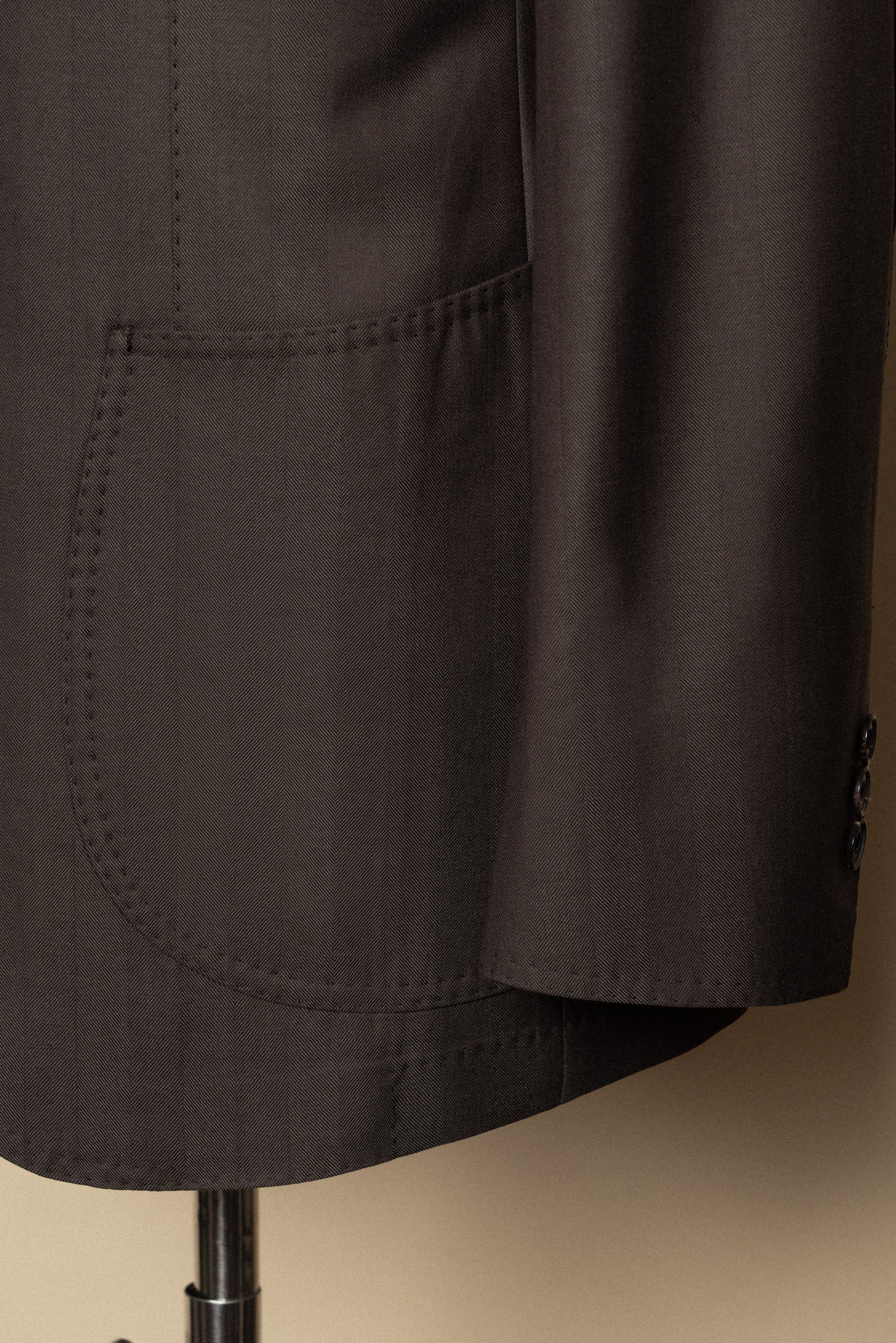 MTO Brown Herringbone 15 Micron 160s Suit #428
