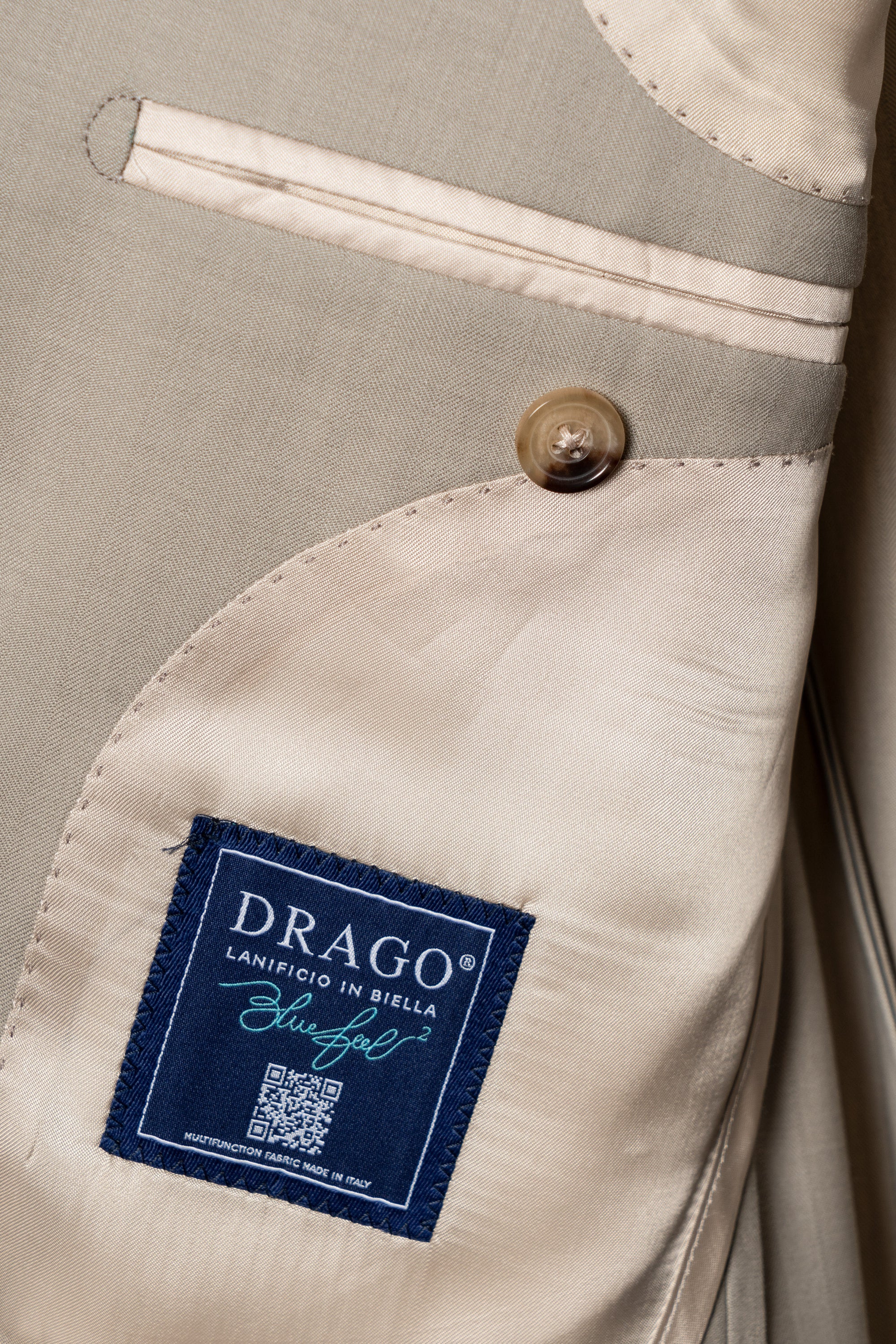 MTO Khaki Herringbone 16 Micron 140s Suit #413