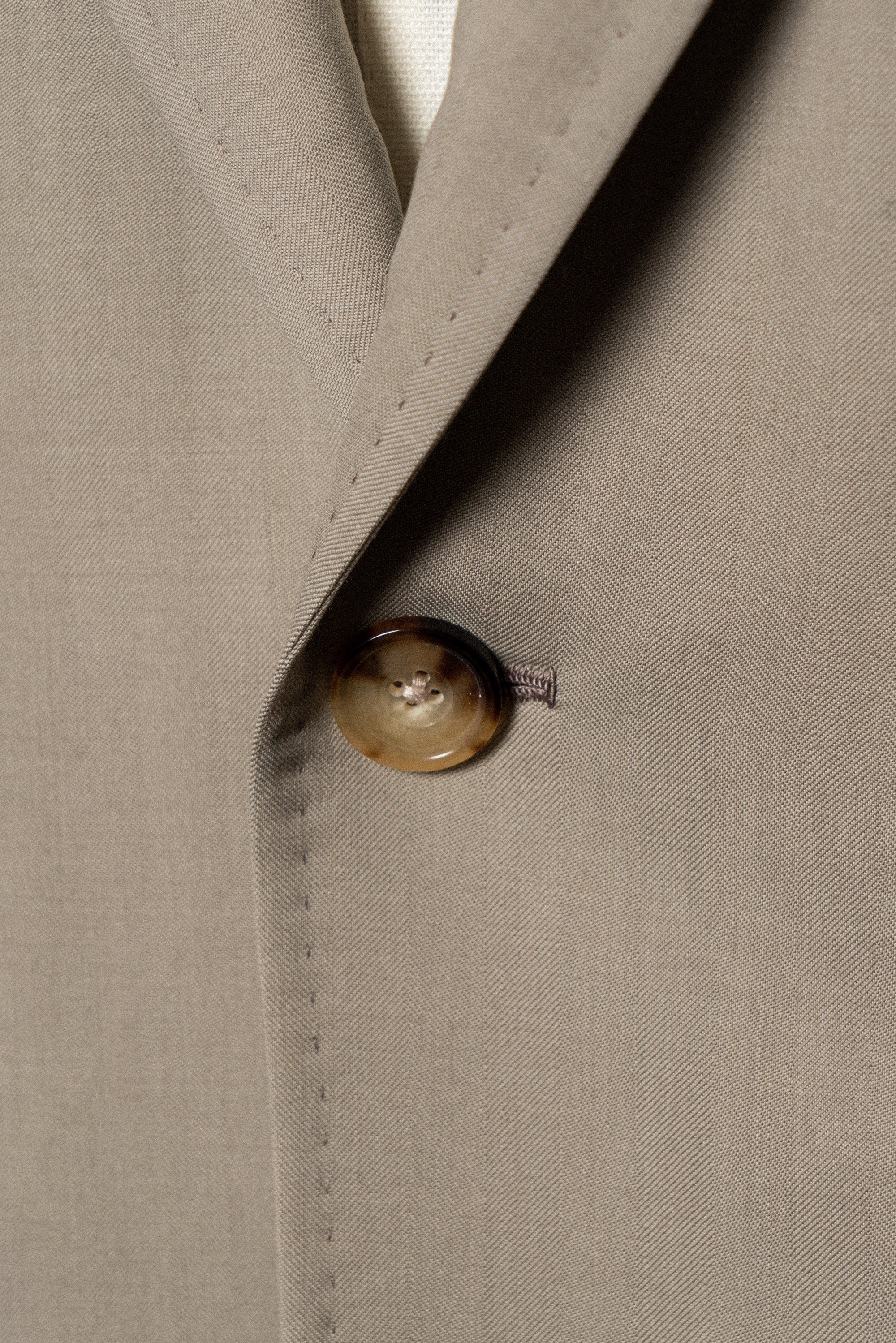 MTO Khaki Herringbone 16 Micron 140s Suit #413
