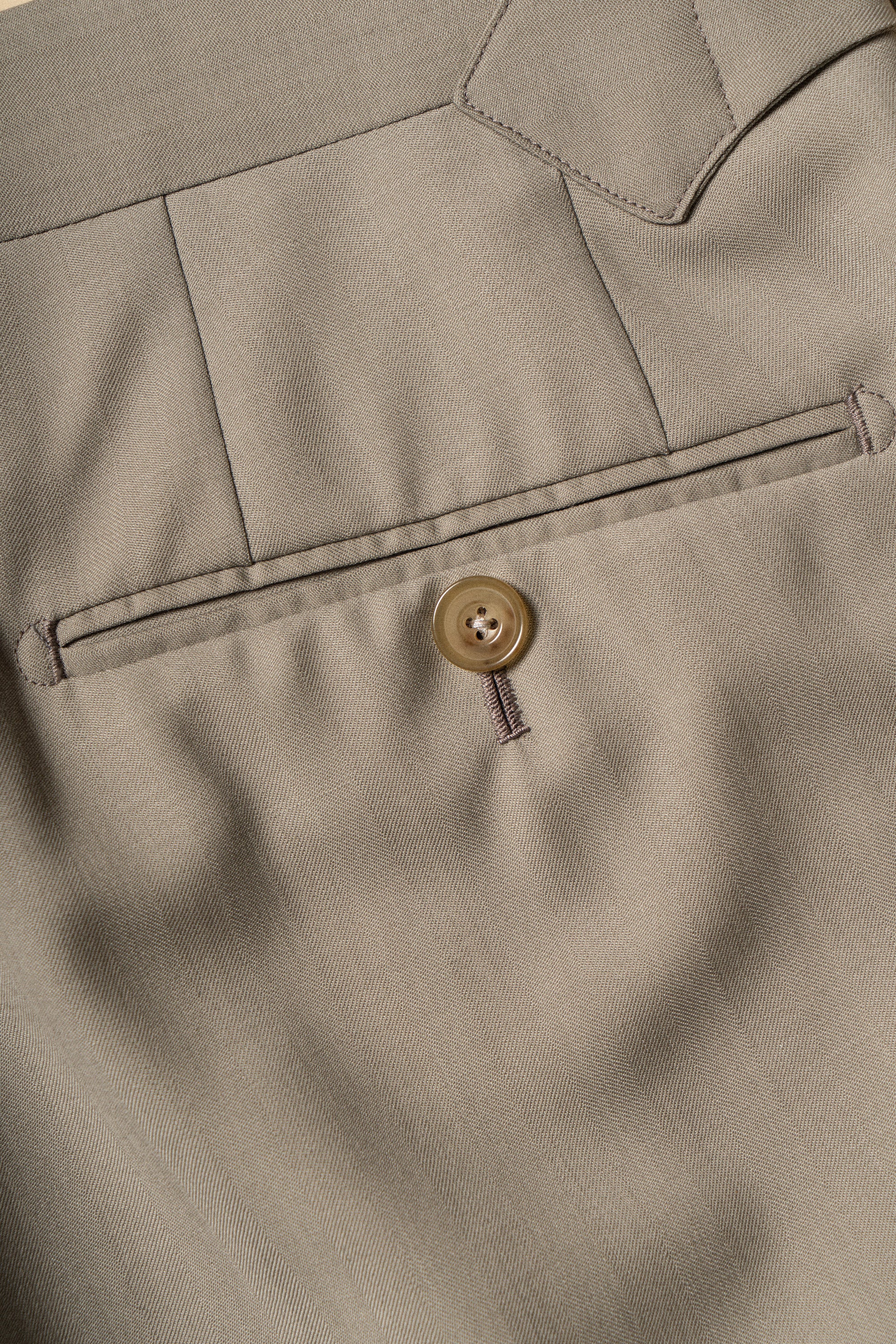 MTO Khaki Herringbone 16 Micron 140s Suit #413