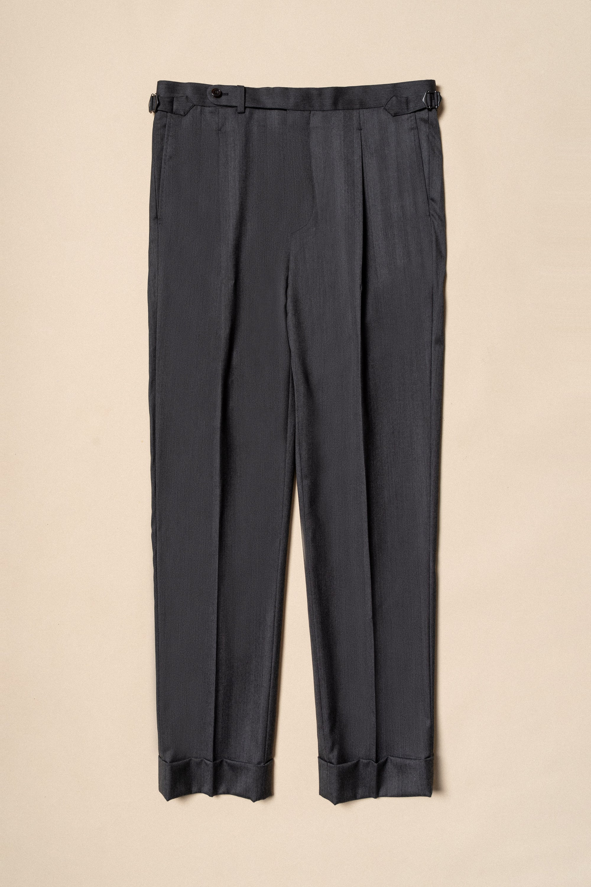 MTO Grey Herringbone 15 Micron 160s Suit #426