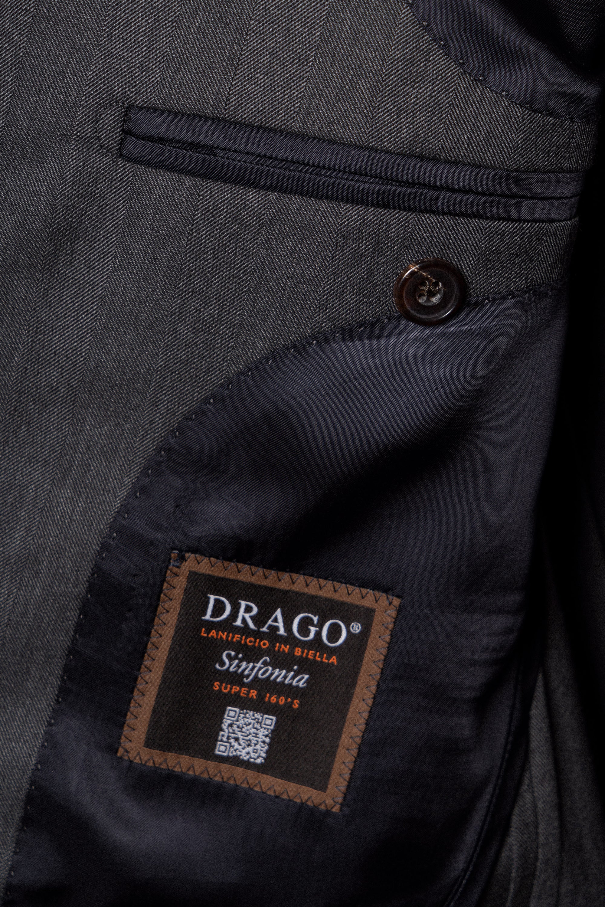 MTO Grey Herringbone 15 Micron 160s Suit #426