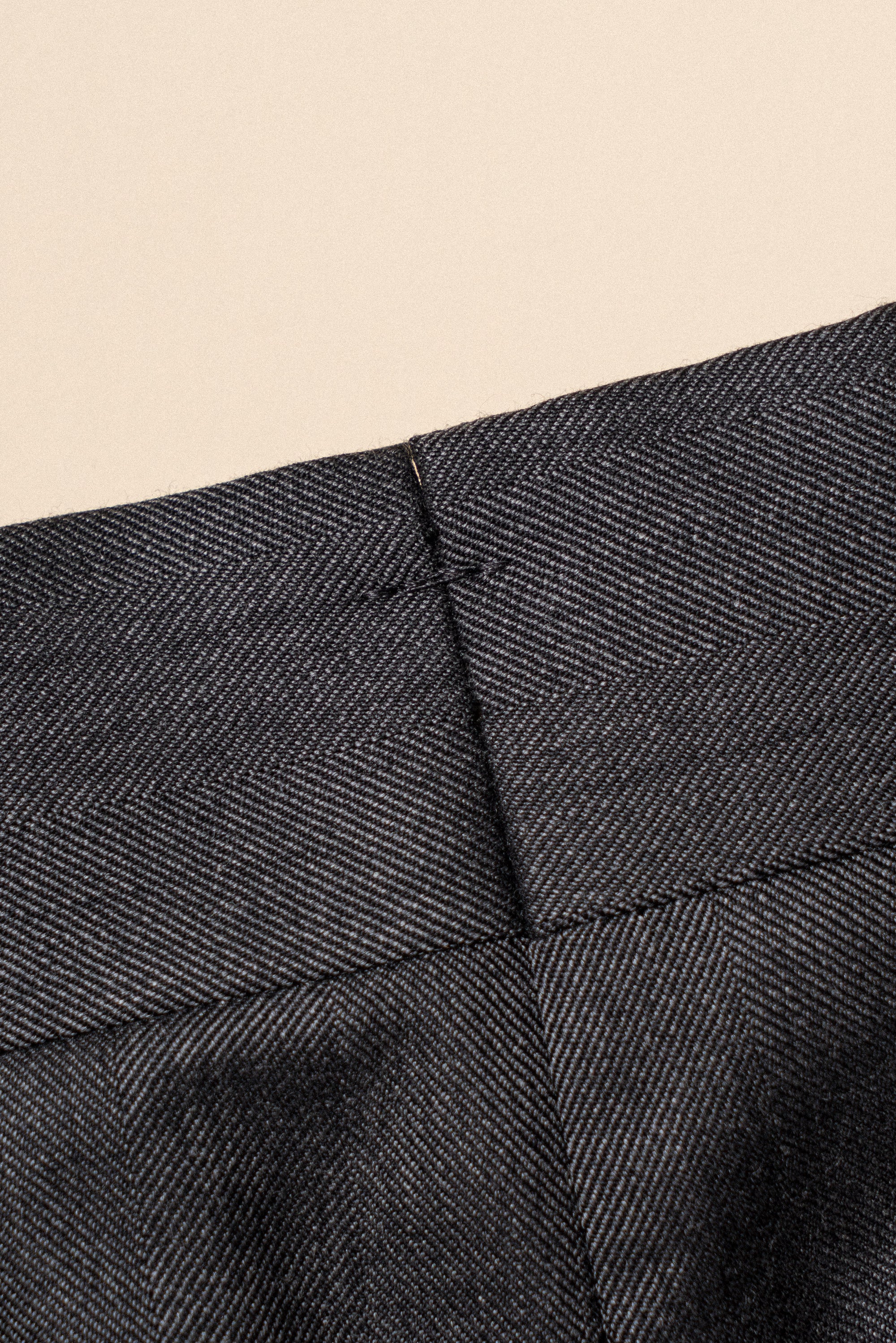 MTO Grey Herringbone 15 Micron 160s Suit #426