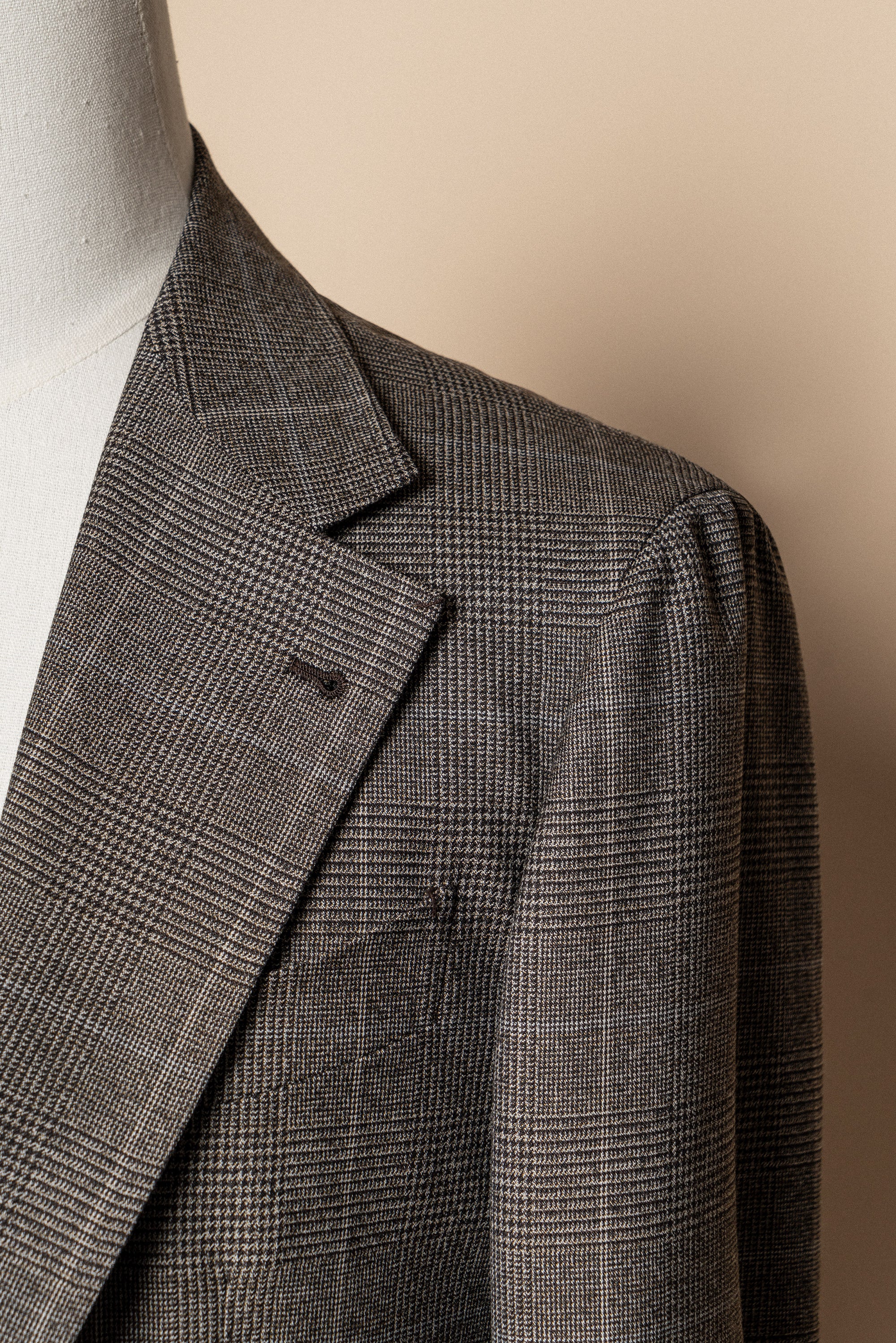 MTO Taupe Glen Check Suit #416