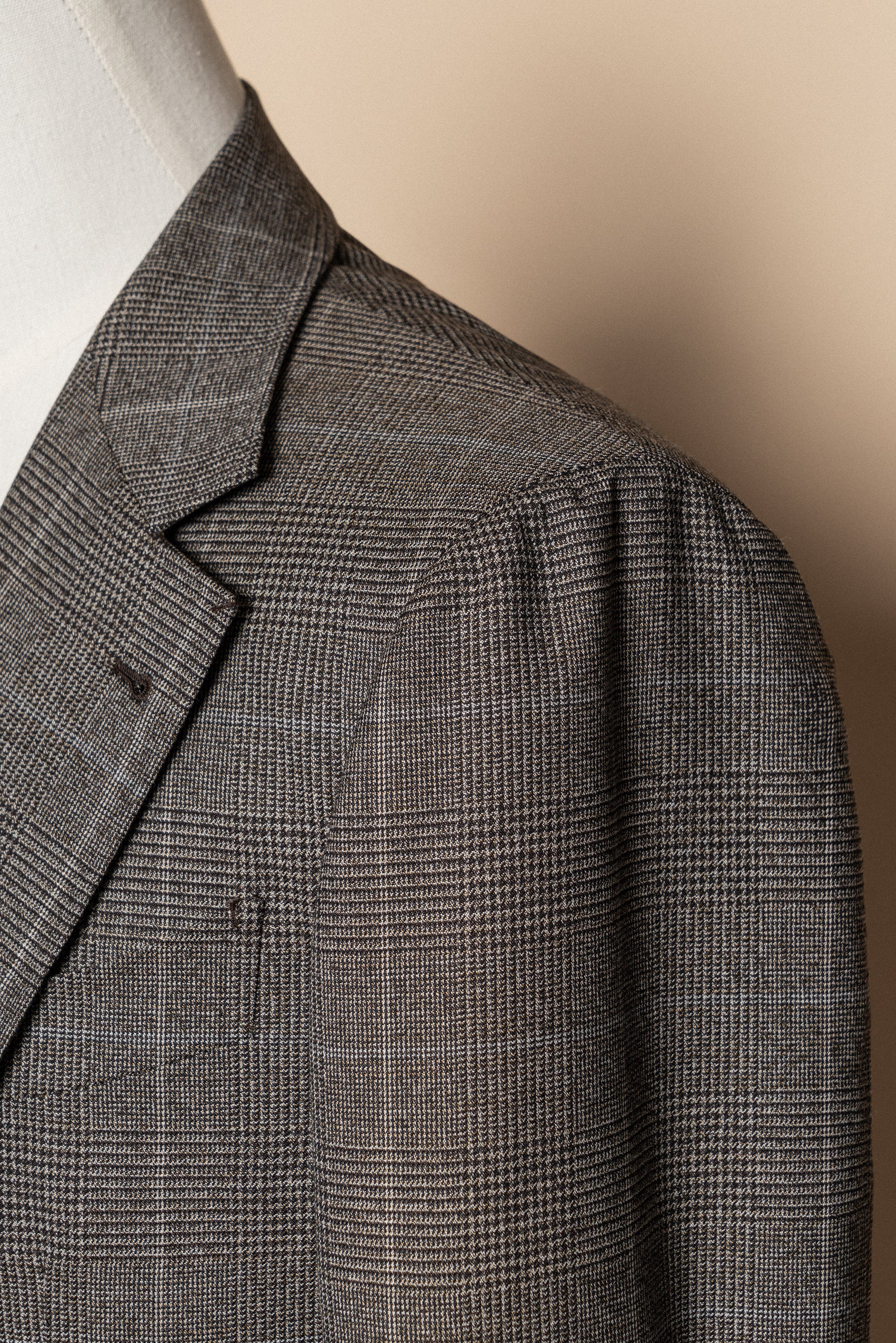 MTO Taupe Glen Check Suit #416
