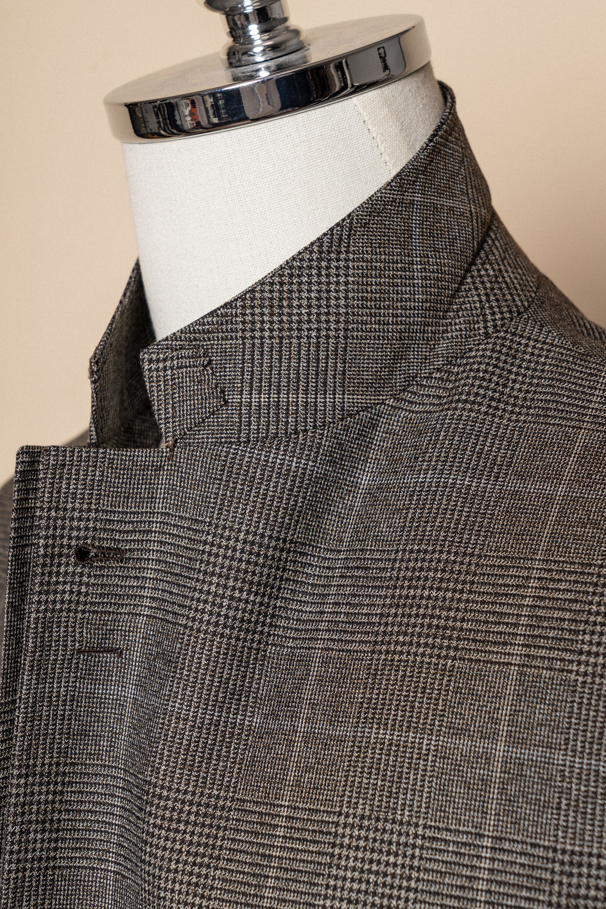 MTO Taupe Glen Check Suit #416