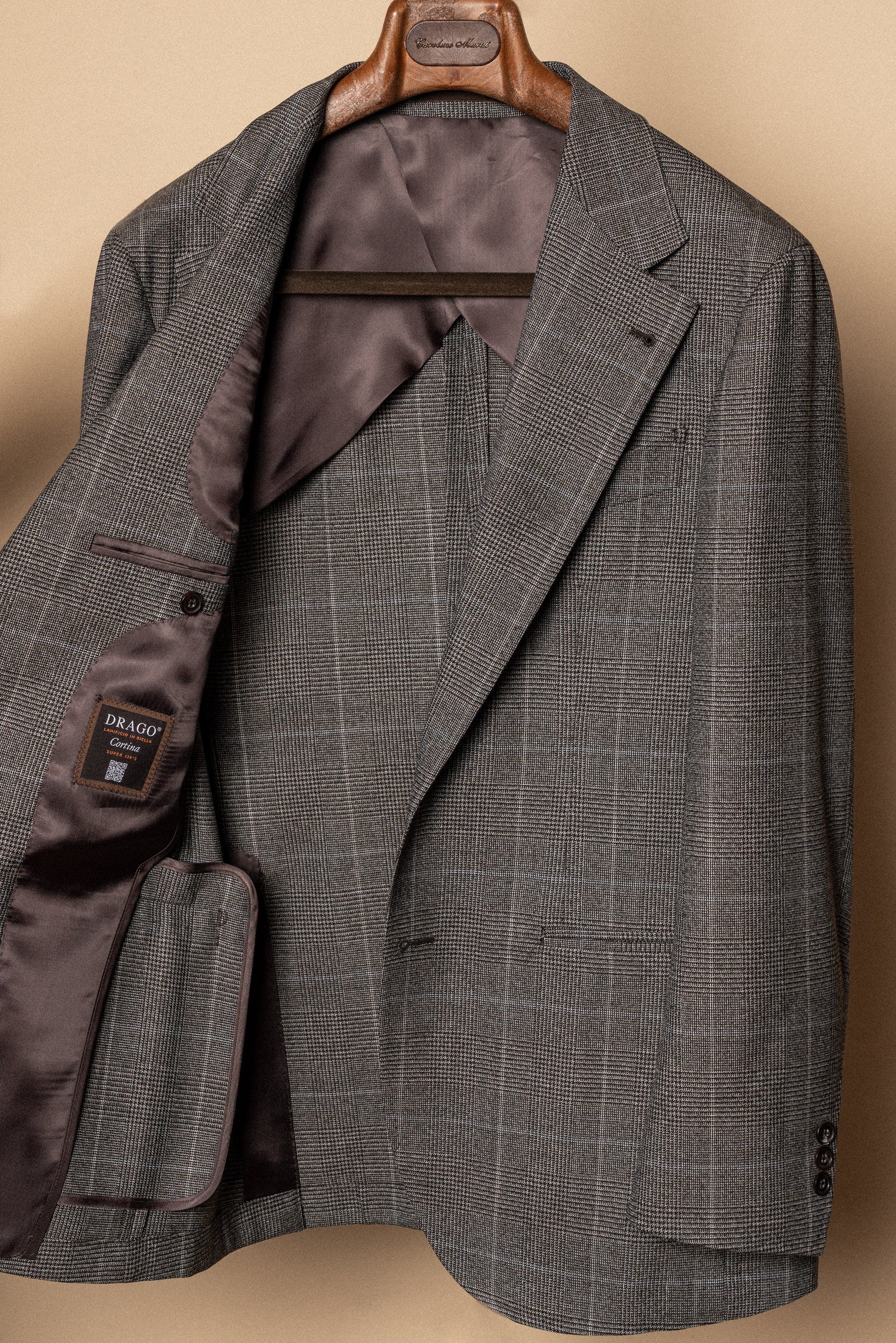 MTO Taupe Glen Check Suit #416