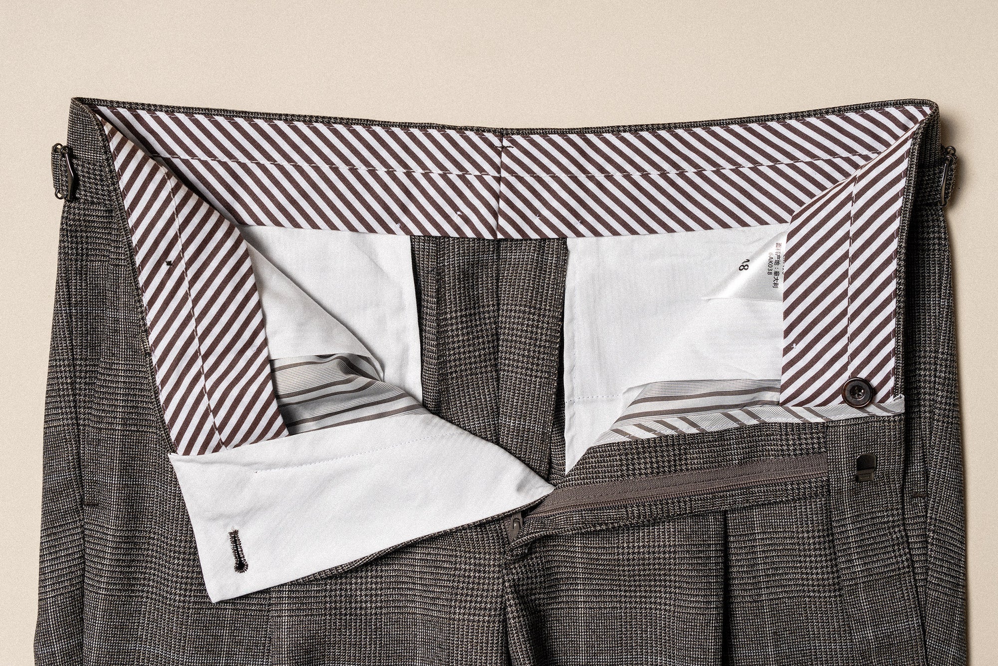 MTO Taupe Glen Check Suit #416
