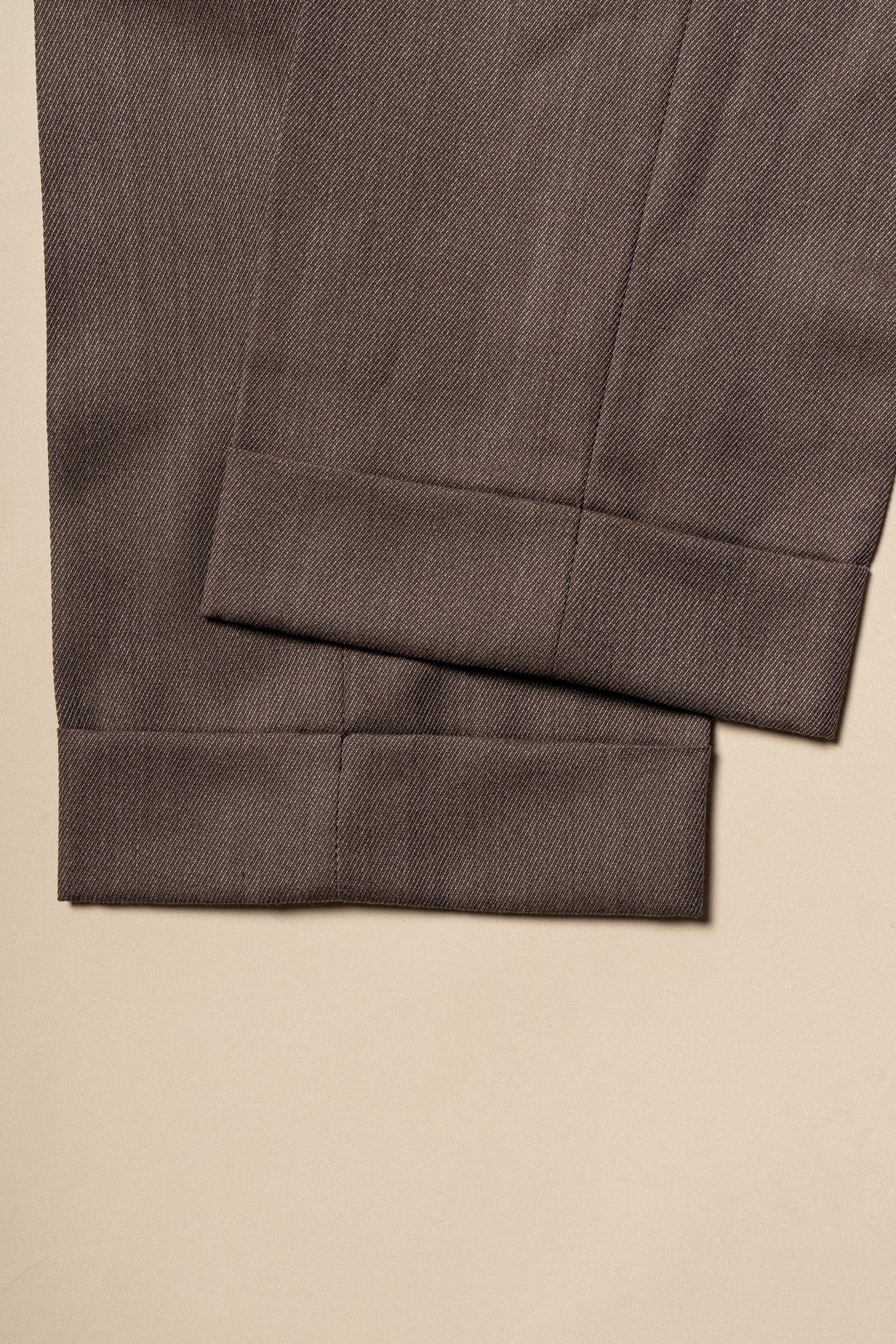 MTO Brown Whipcord 130s Wool Suit #423