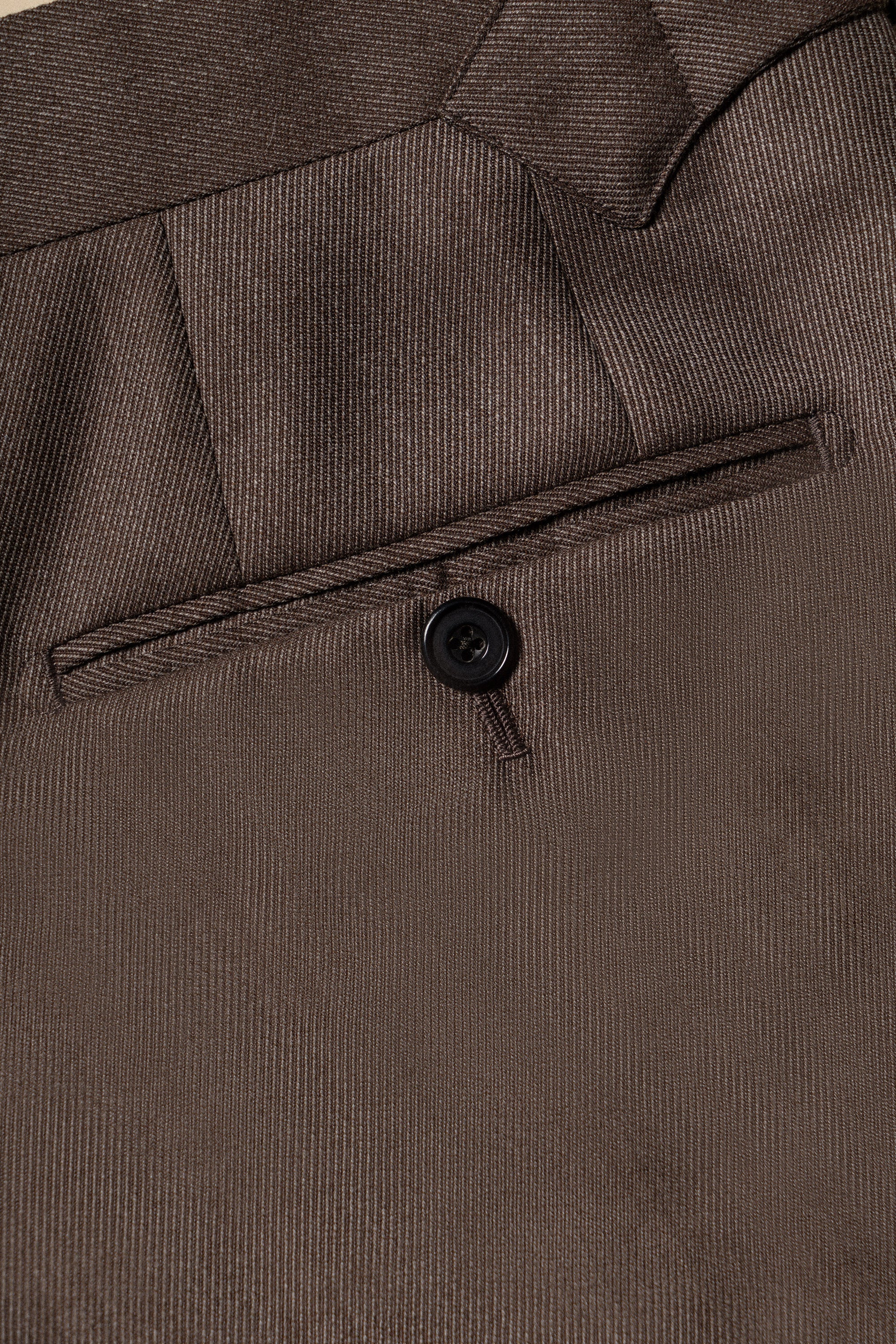MTO Brown Whipcord 130s Wool Suit #423