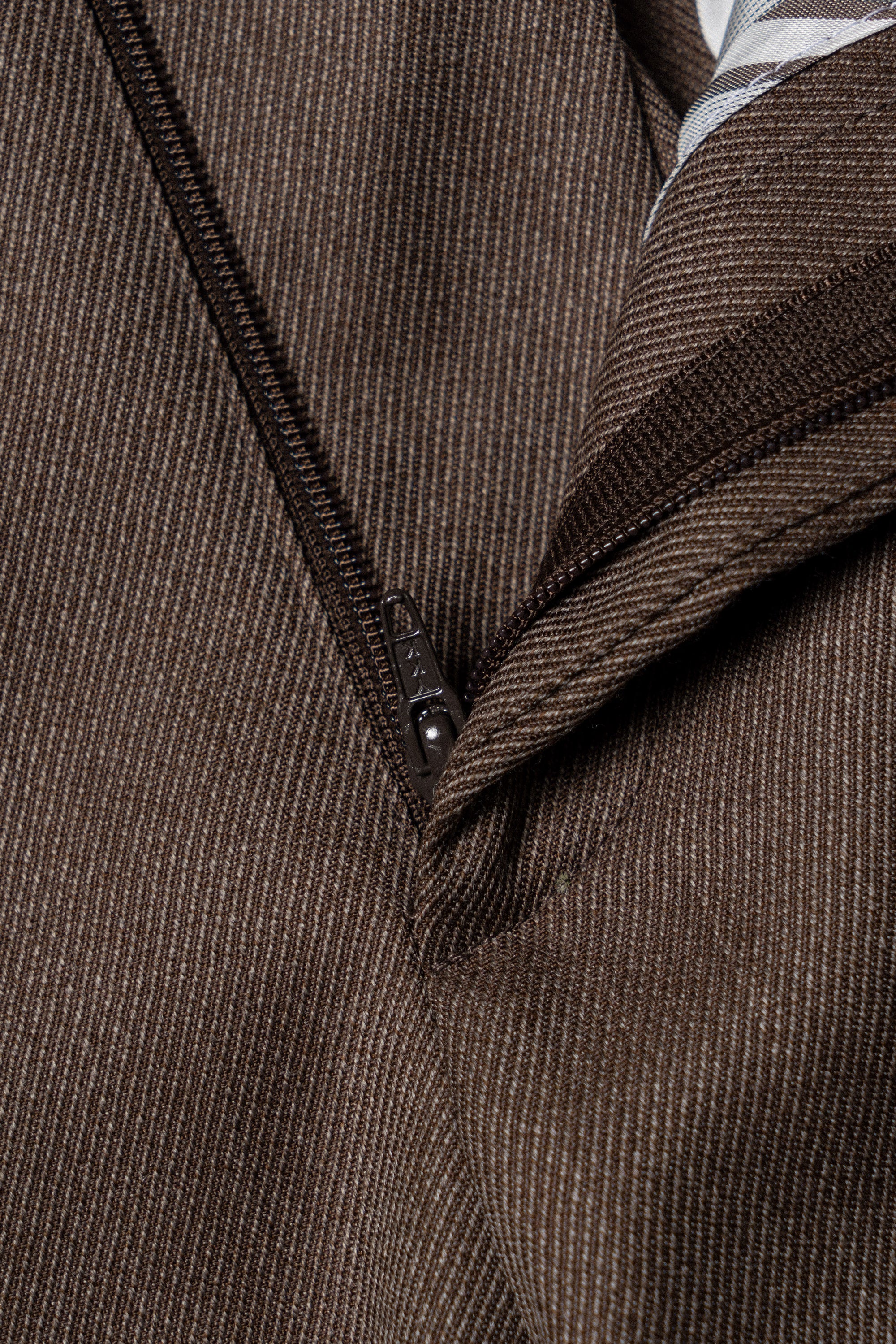 MTO Brown Whipcord 130s Wool Suit #423