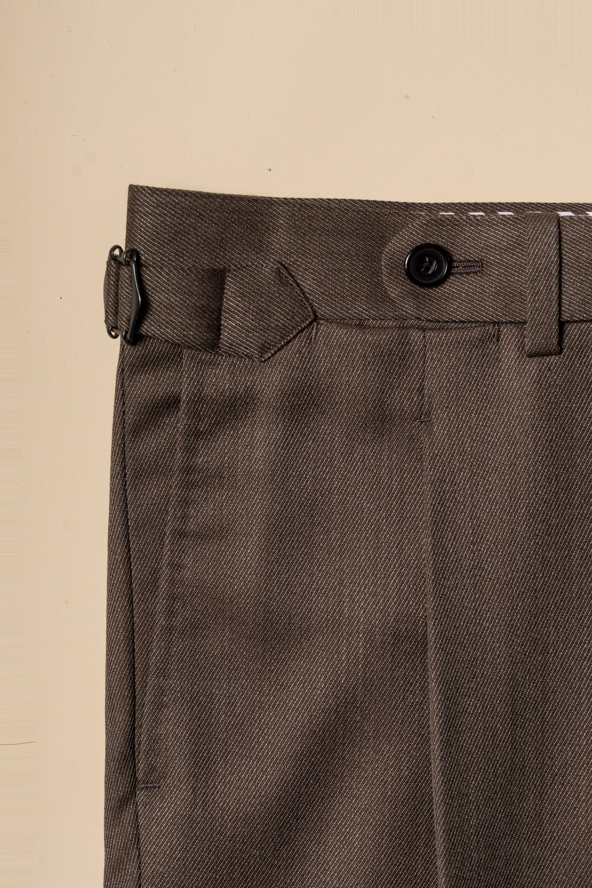 MTO Brown Whipcord 130s Wool Suit #423