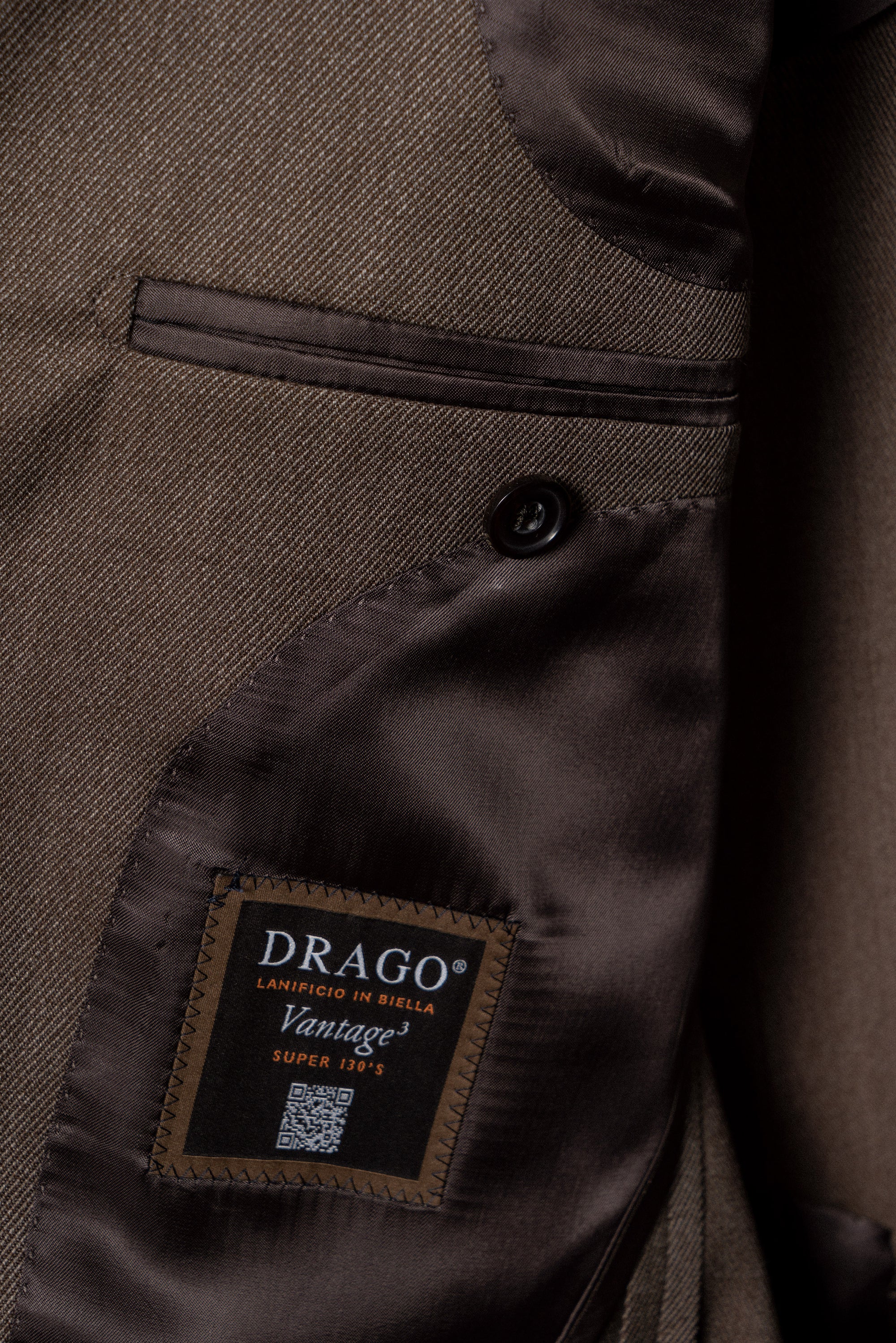 MTO Brown Whipcord 130s Wool Suit #423