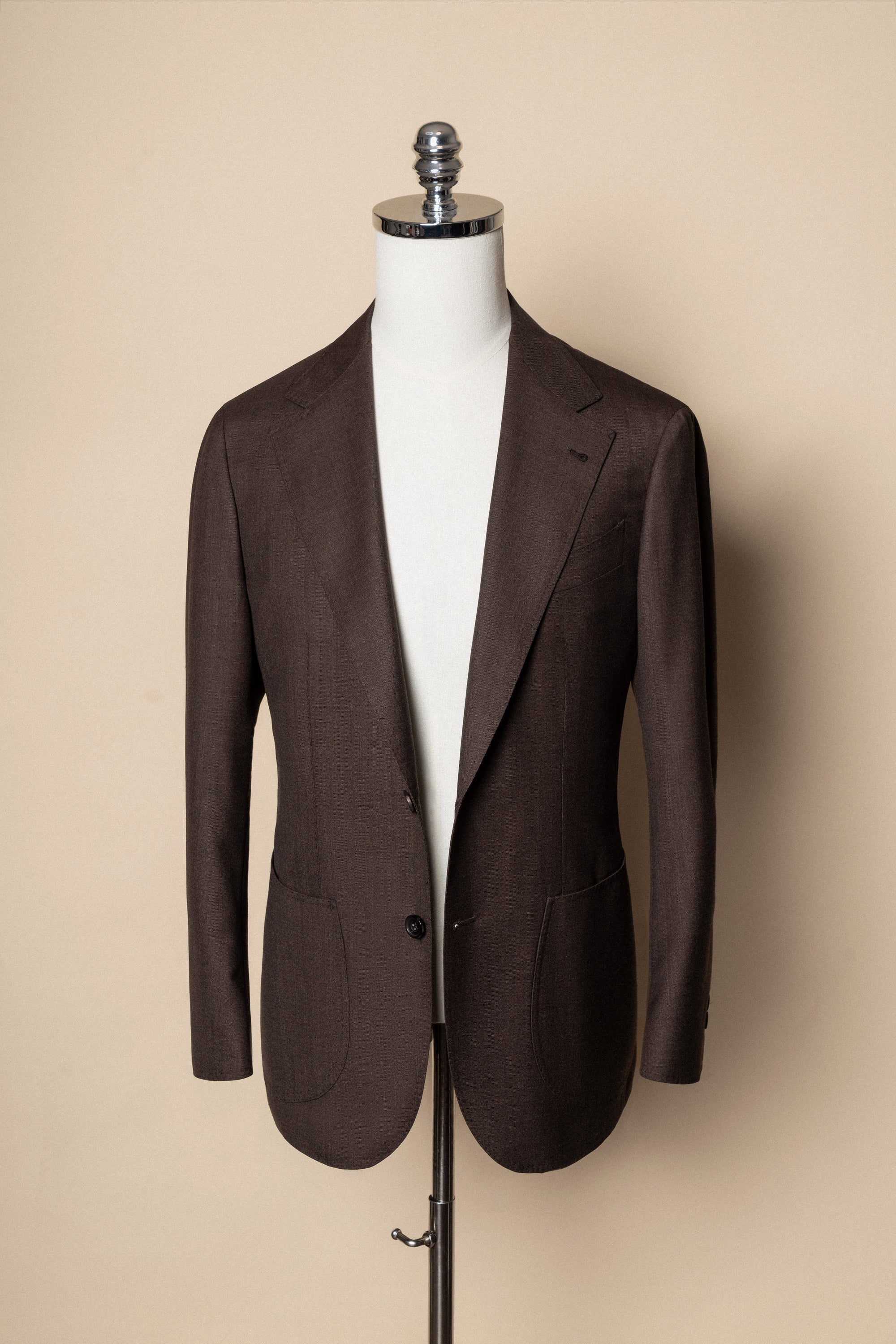 MTO Brown Sharkskin 15 Micron 160s Suit #429