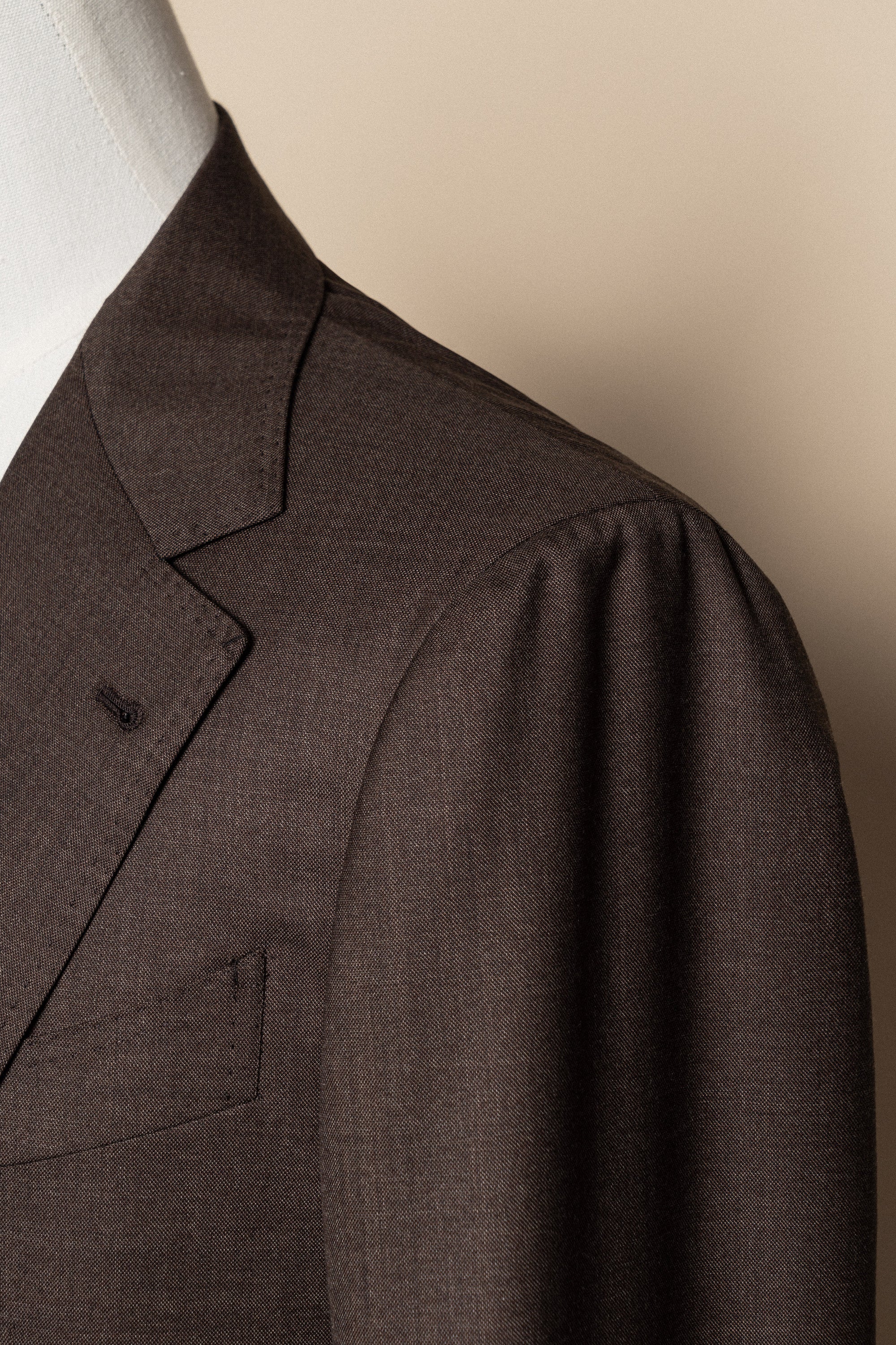MTO Brown Sharkskin 15 Micron 160s Suit #429
