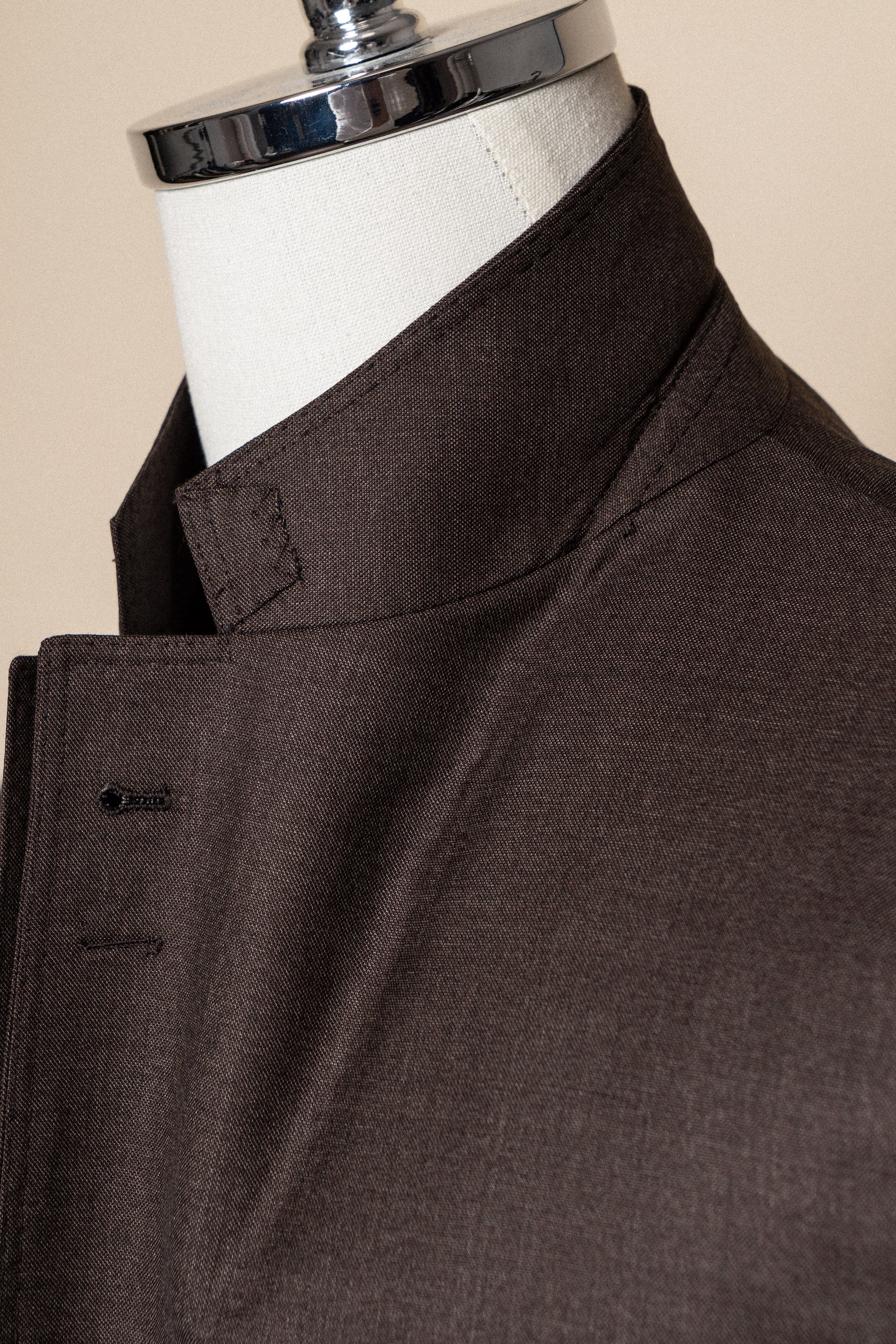 MTO Brown Sharkskin 15 Micron 160s Suit #429