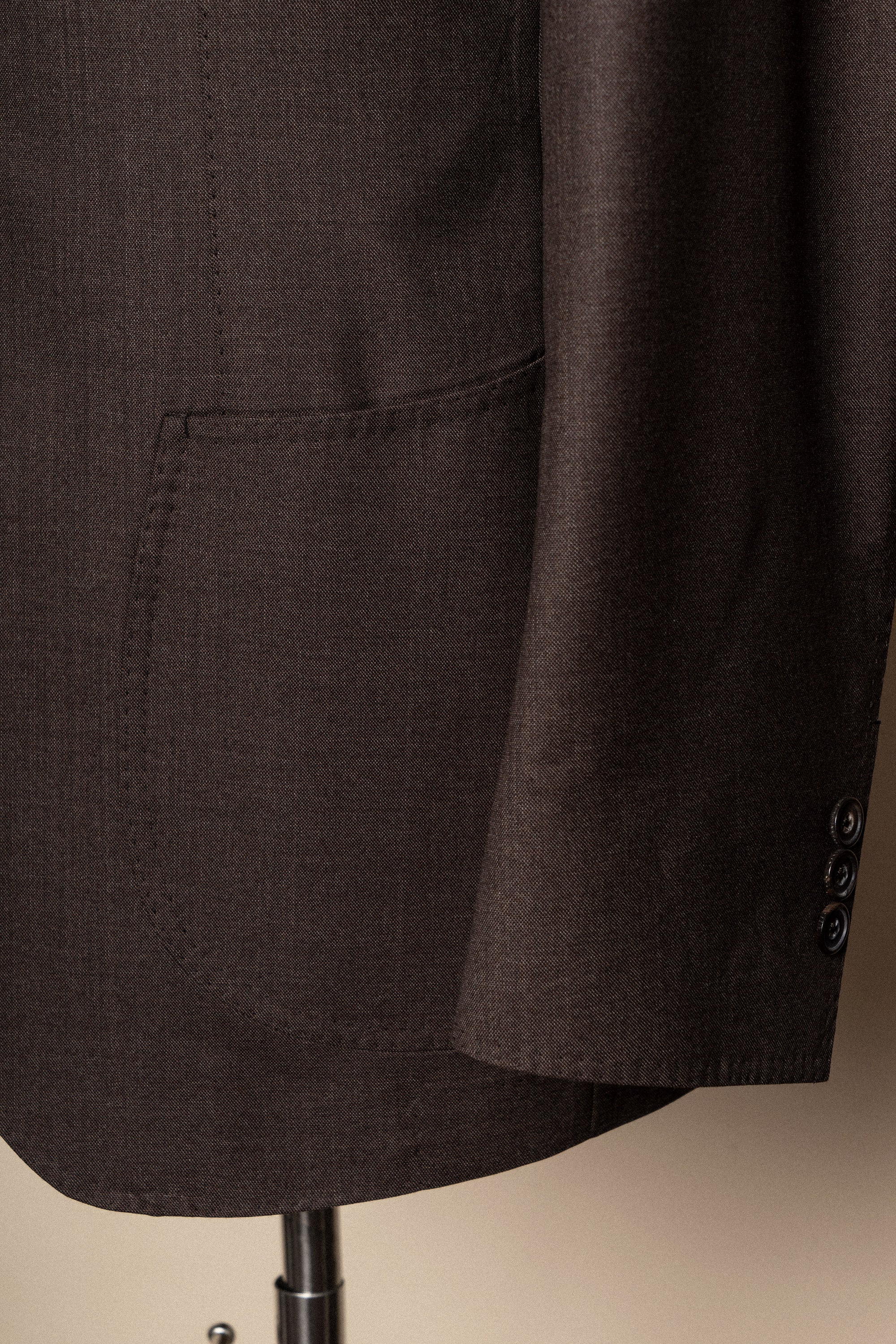 MTO Brown Sharkskin 15 Micron 160s Suit #429