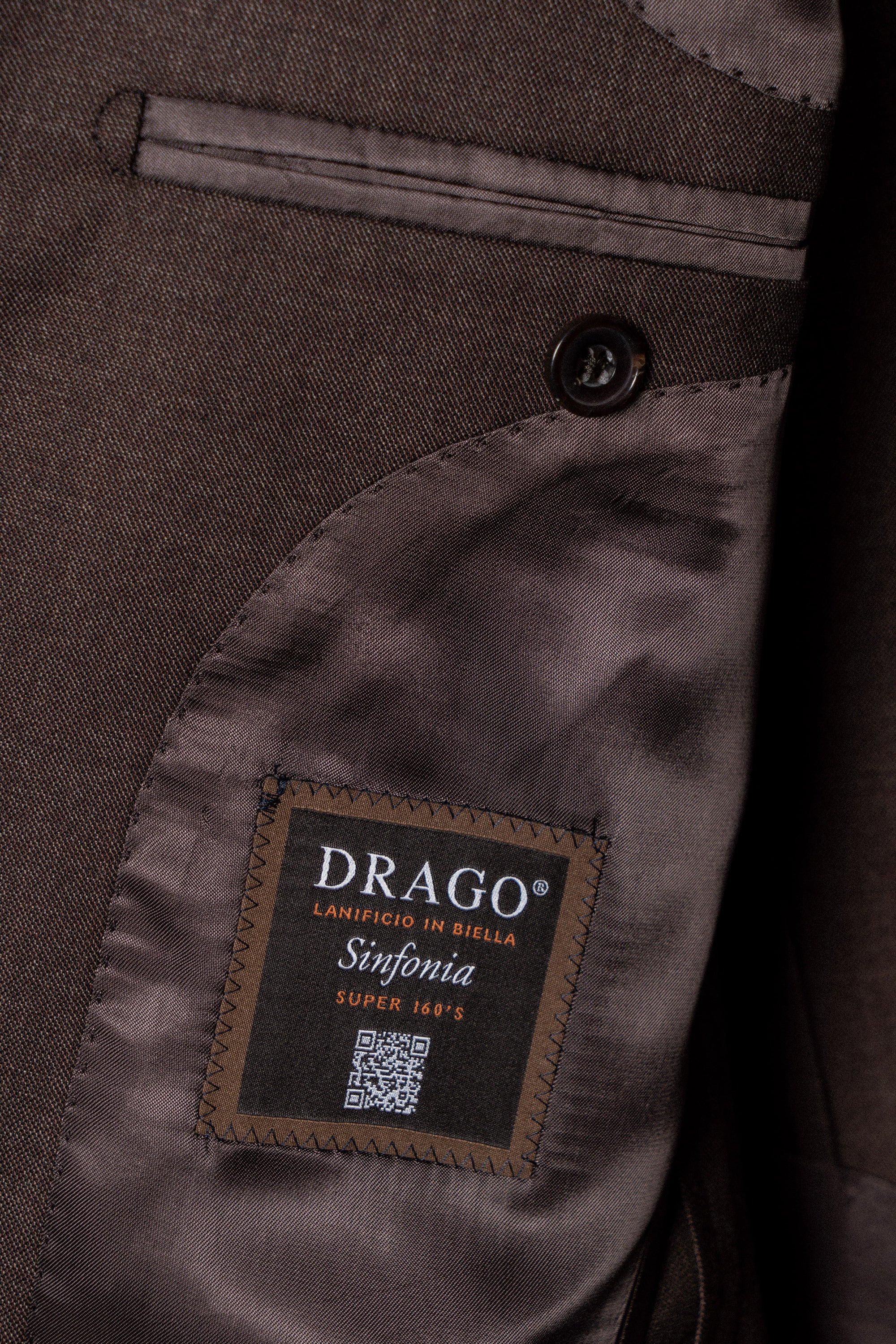 MTO Brown Sharkskin 15 Micron 160s Suit #429