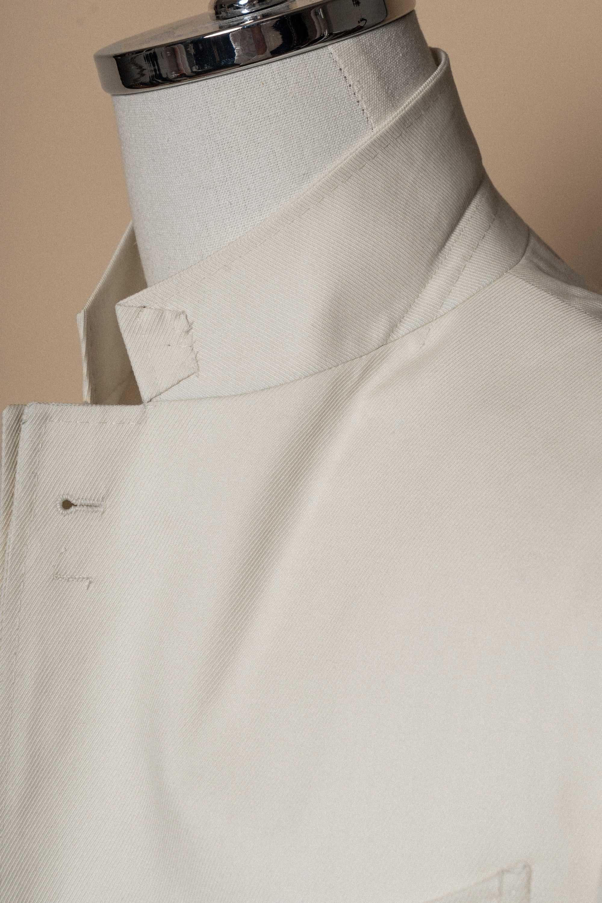 MTO Ivory Cavalry Twill 130s Wool Suit #424