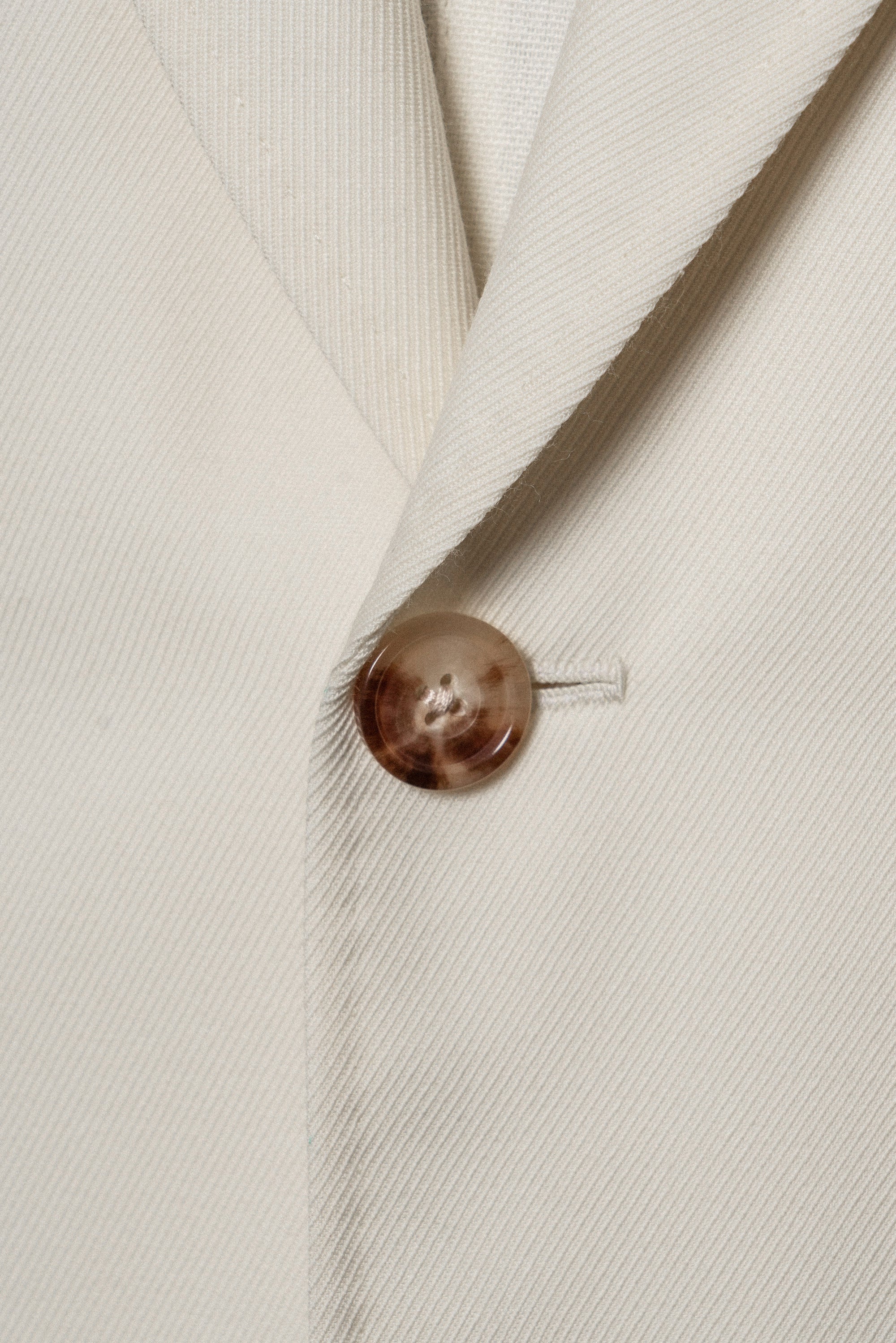 MTO Ivory Cavalry Twill 130s Wool Suit #424