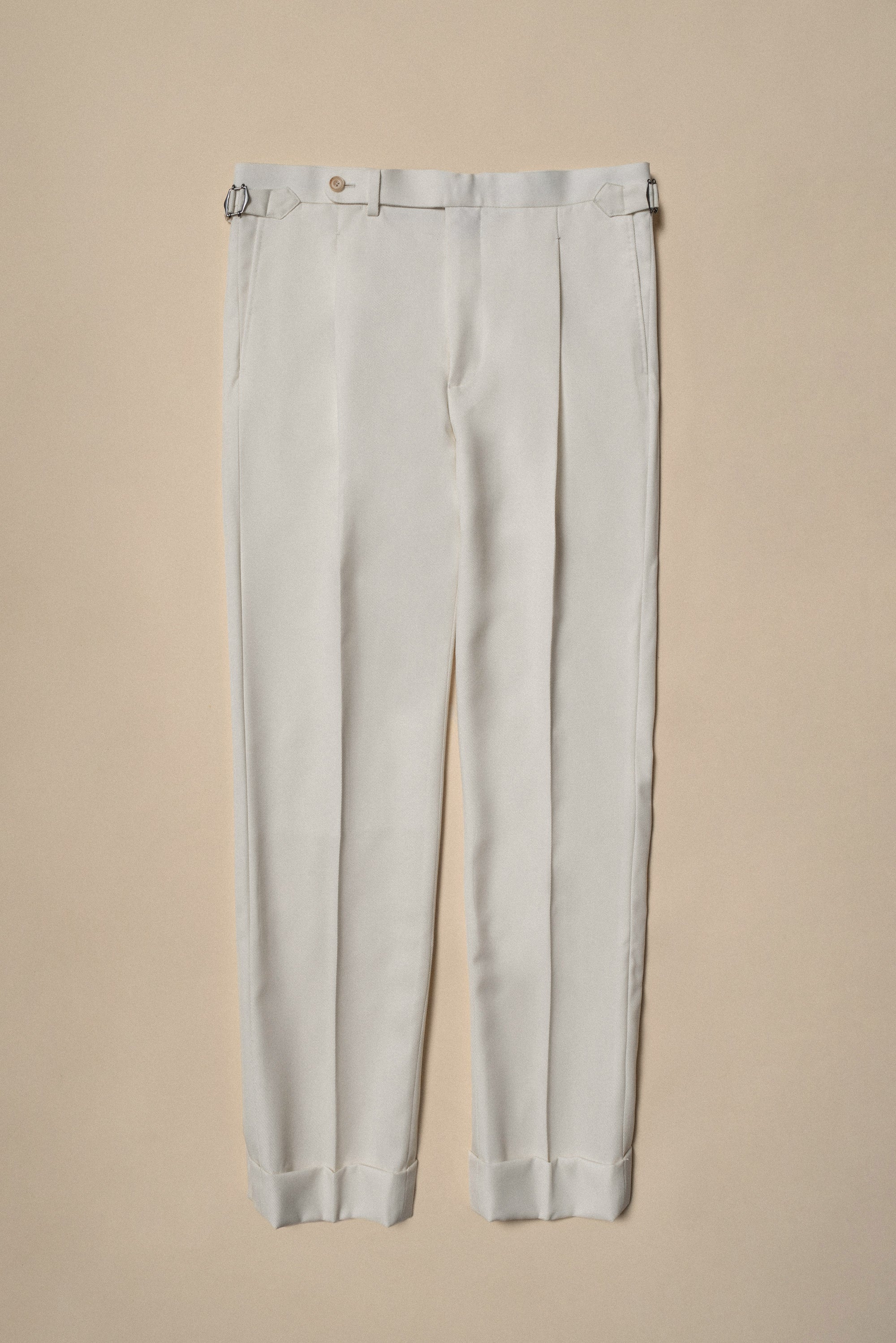 MTO Ivory Cavalry Twill 130s Wool Suit #424