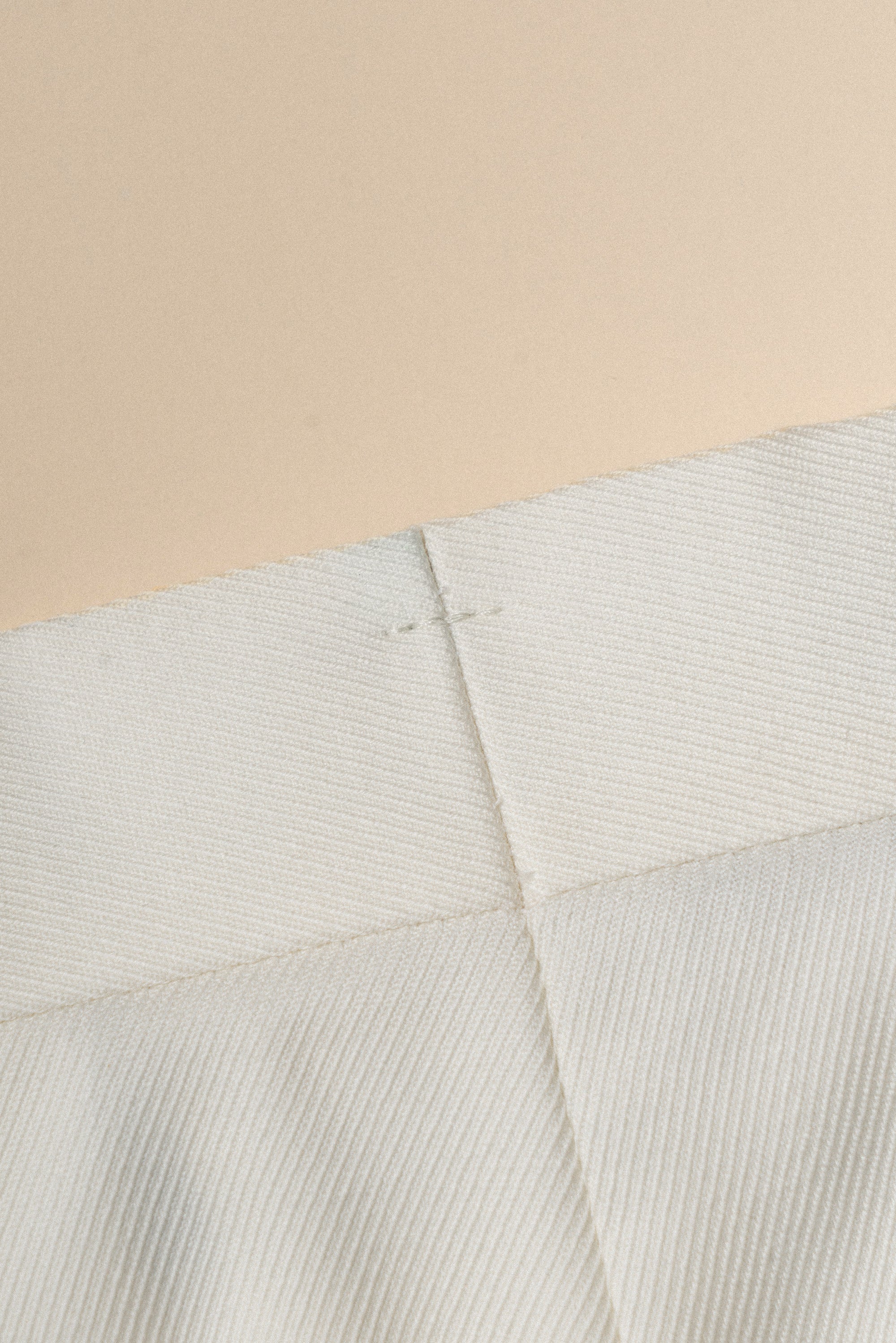 MTO Ivory Cavalry Twill 130s Wool Suit #424