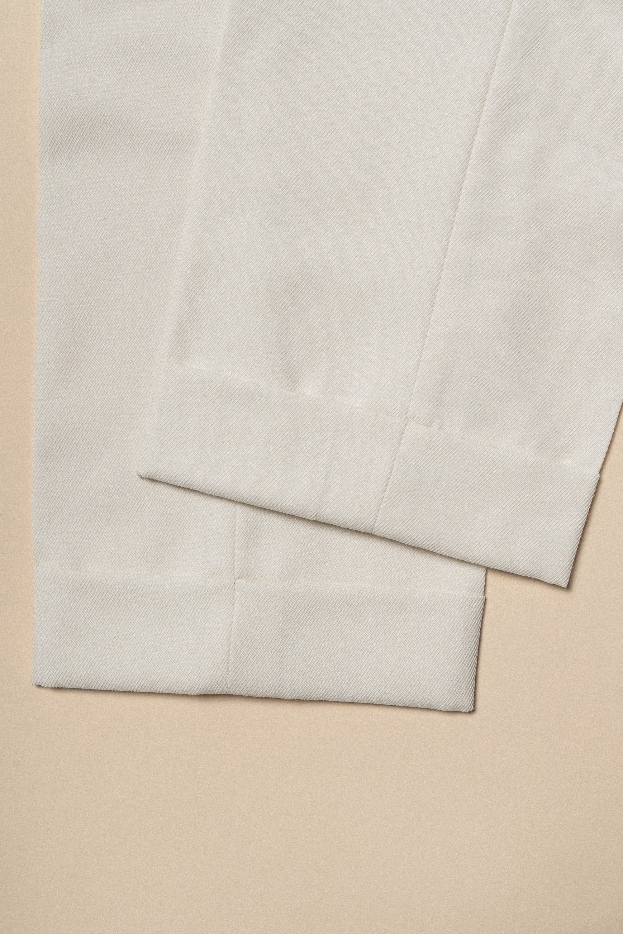 MTO Ivory Cavalry Twill 130s Wool Suit #424