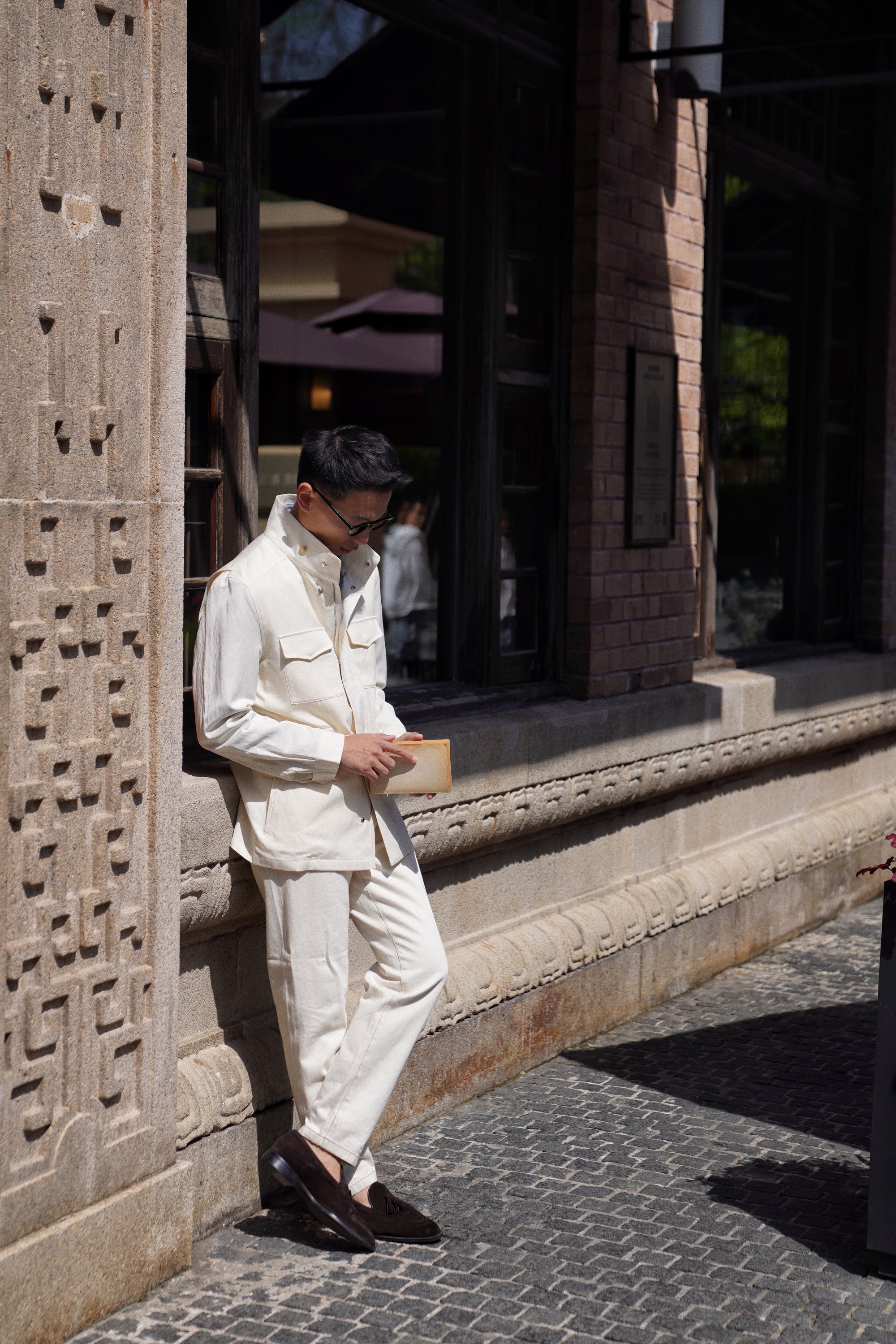 Ivory Tencel Linen Cotton M65 Jacket