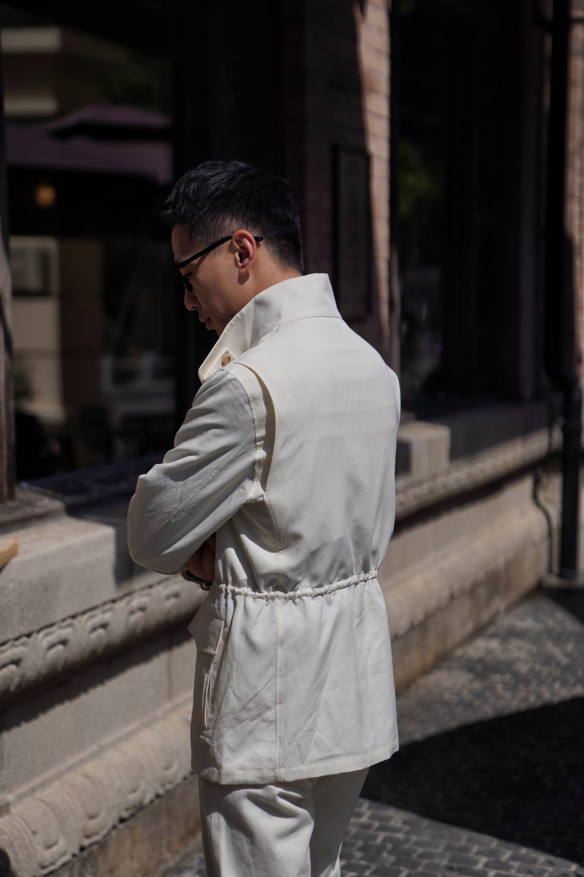 Ivory Tencel Linen Cotton M65 Jacket
