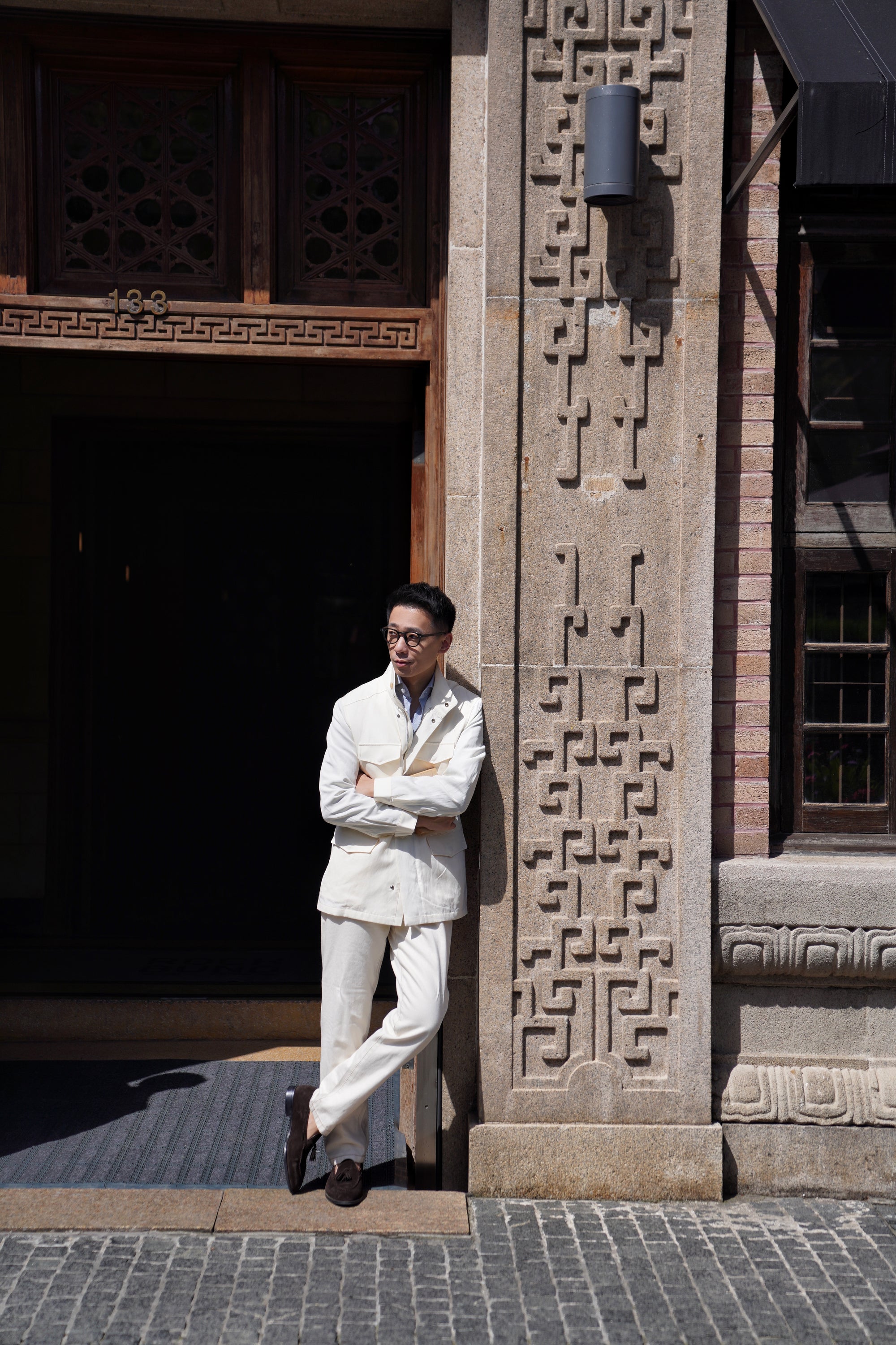 Ivory Tencel Linen Cotton M65 Jacket