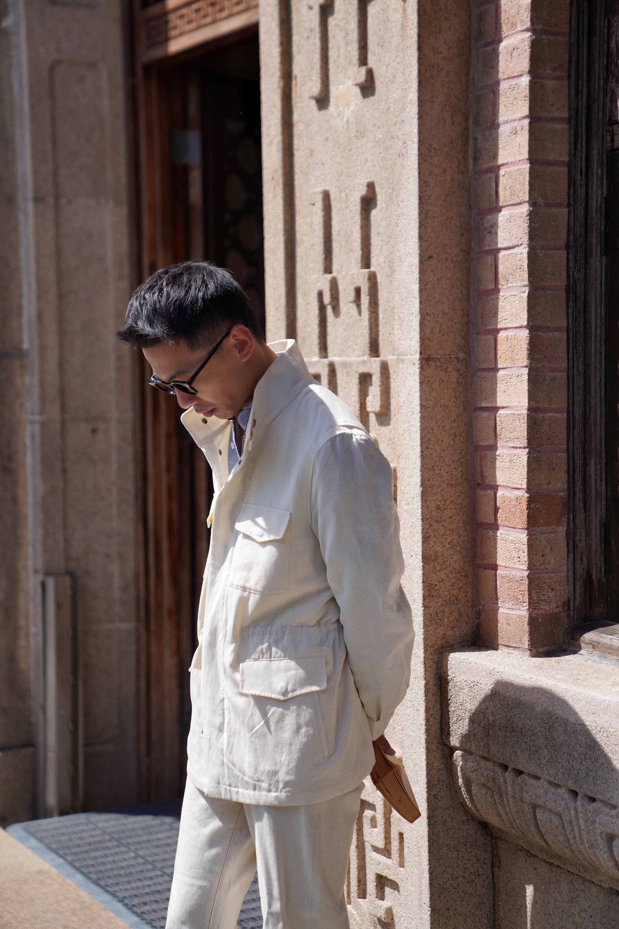 Ivory Tencel Linen Cotton M65 Jacket