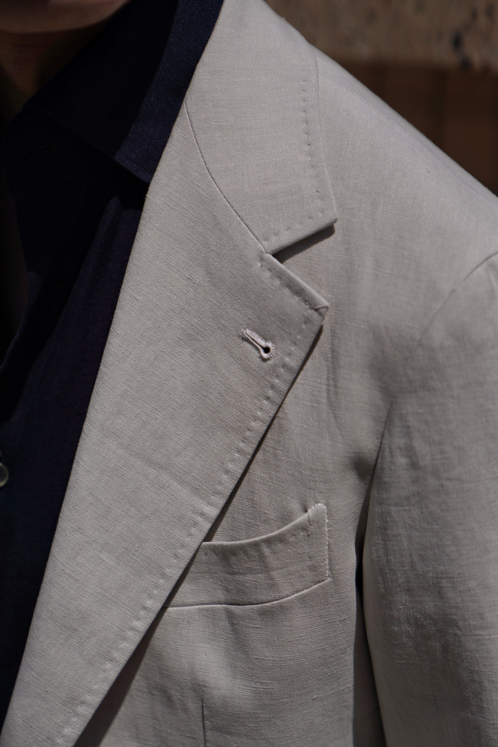 MTO Limestone Linen Suit #02