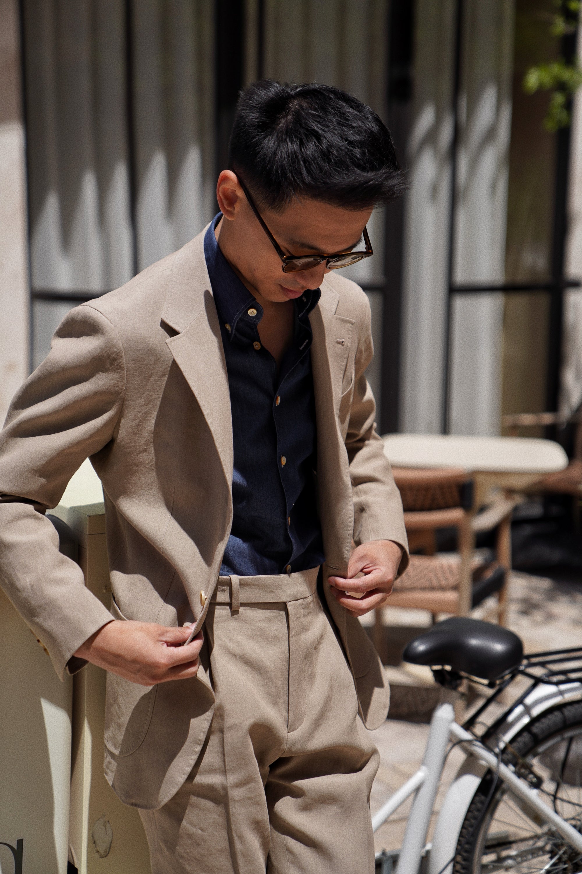 MTO Mud Yellow Linen Suit #03