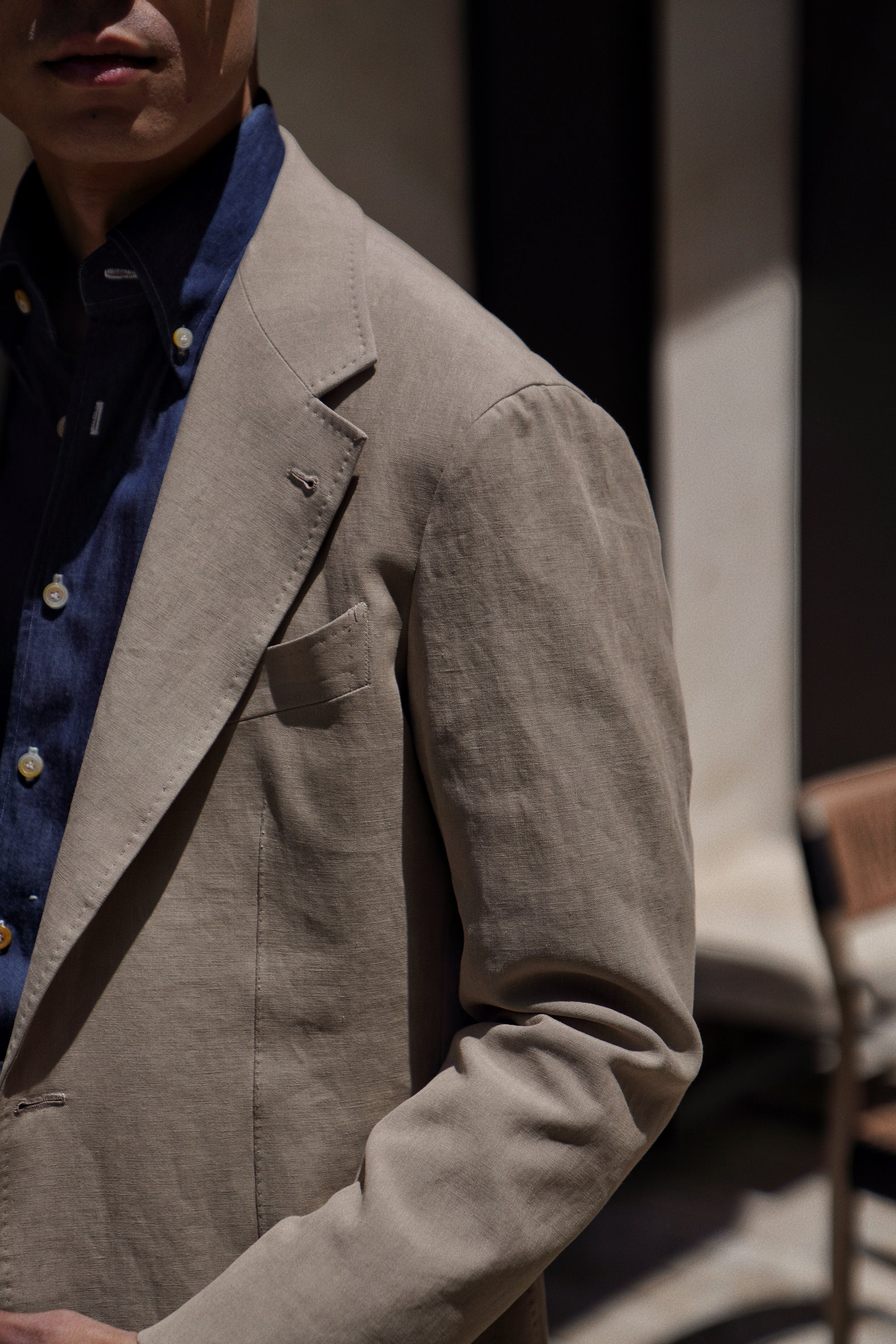 MTO Mud Yellow Linen Suit #03