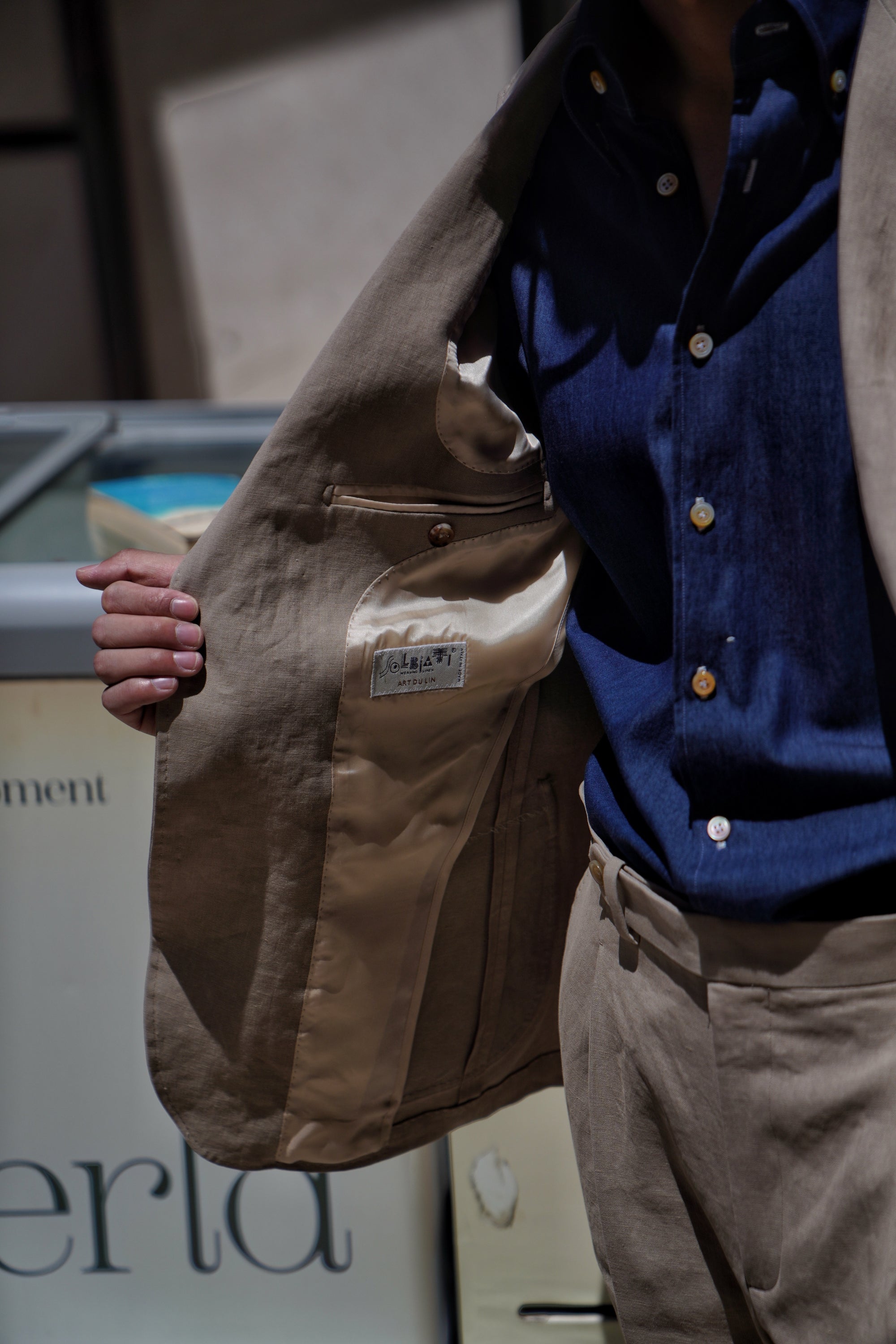 MTO Mud Yellow Linen Suit #03
